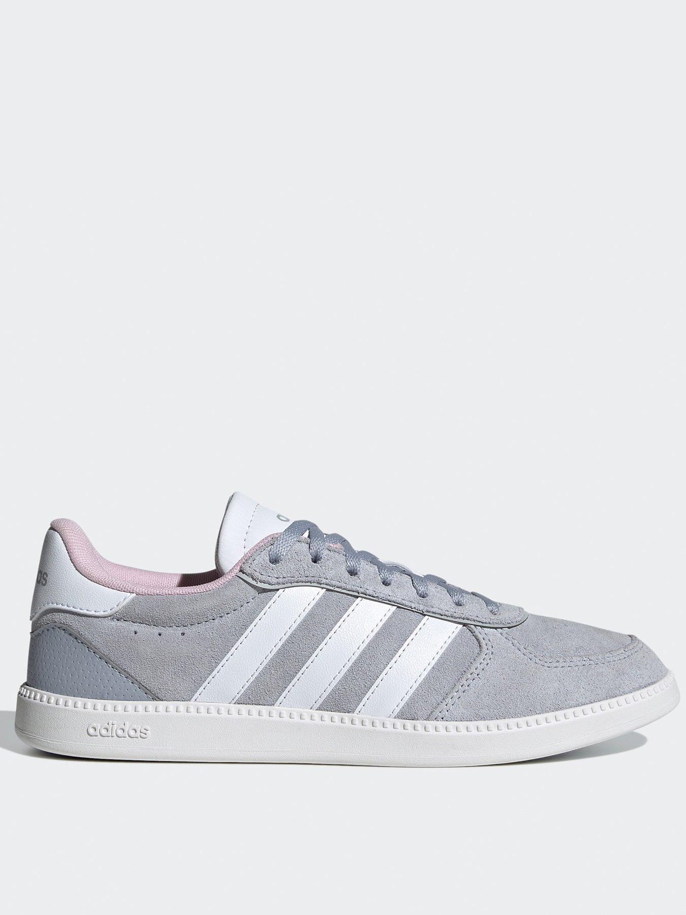 Image 1 of 7 of adidas Sportswear Women's Breaknet Sleek Suede Trainer - Light Grey
