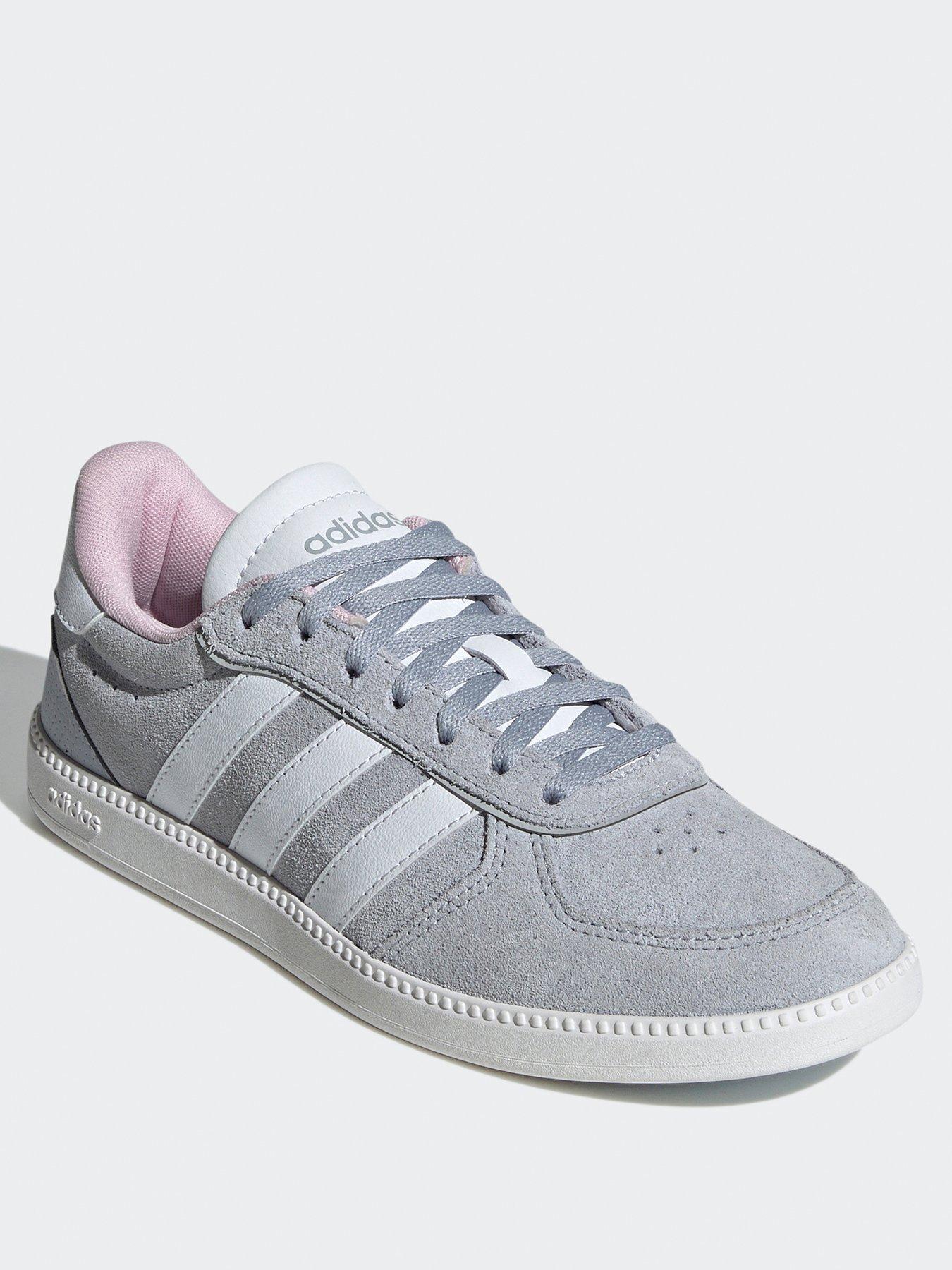 Image 2 of 7 of adidas Sportswear Women's Breaknet Sleek Suede Trainer - Light Grey