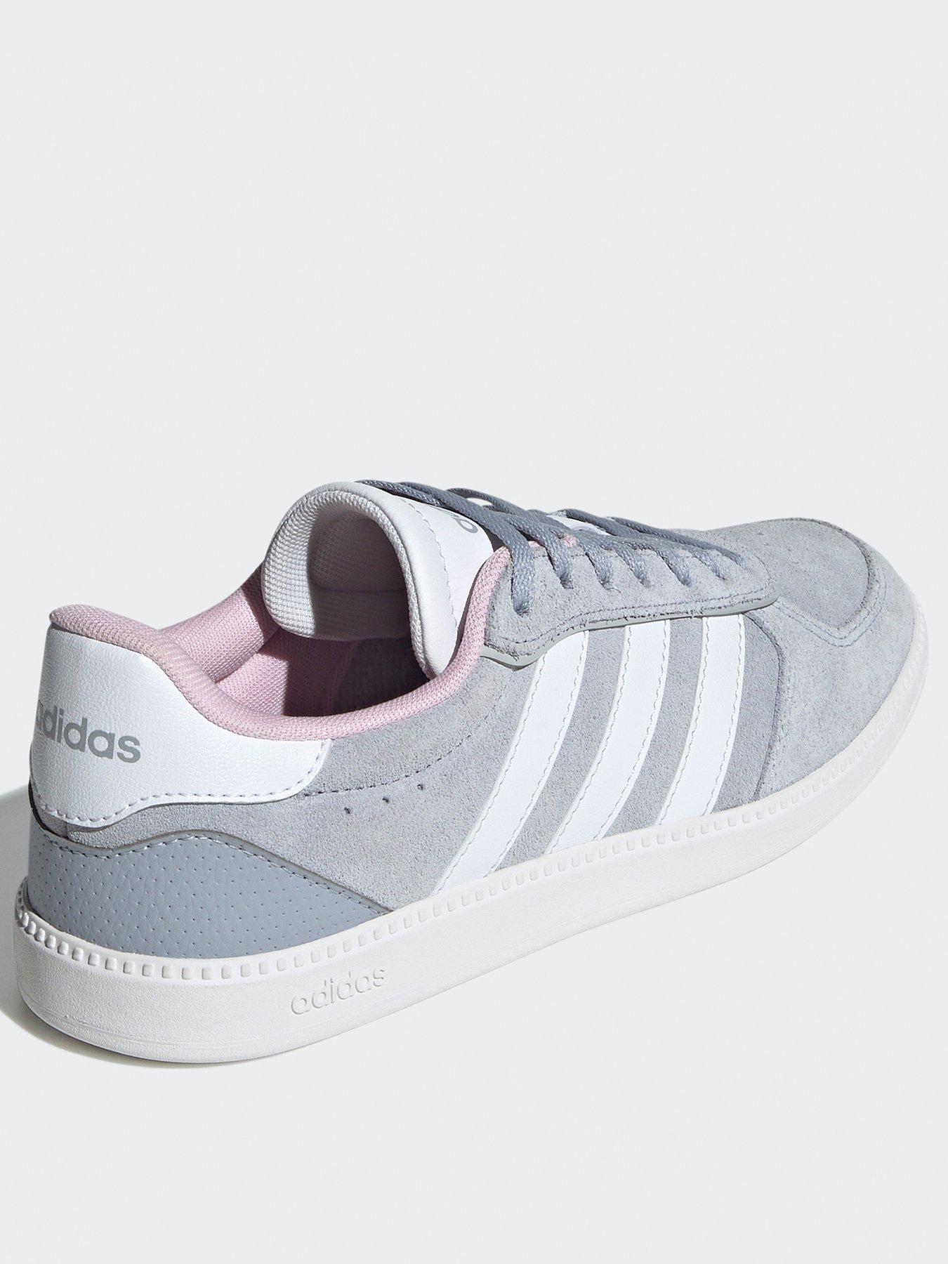 Image 3 of 7 of adidas Sportswear Women's Breaknet Sleek Suede Trainer - Light Grey