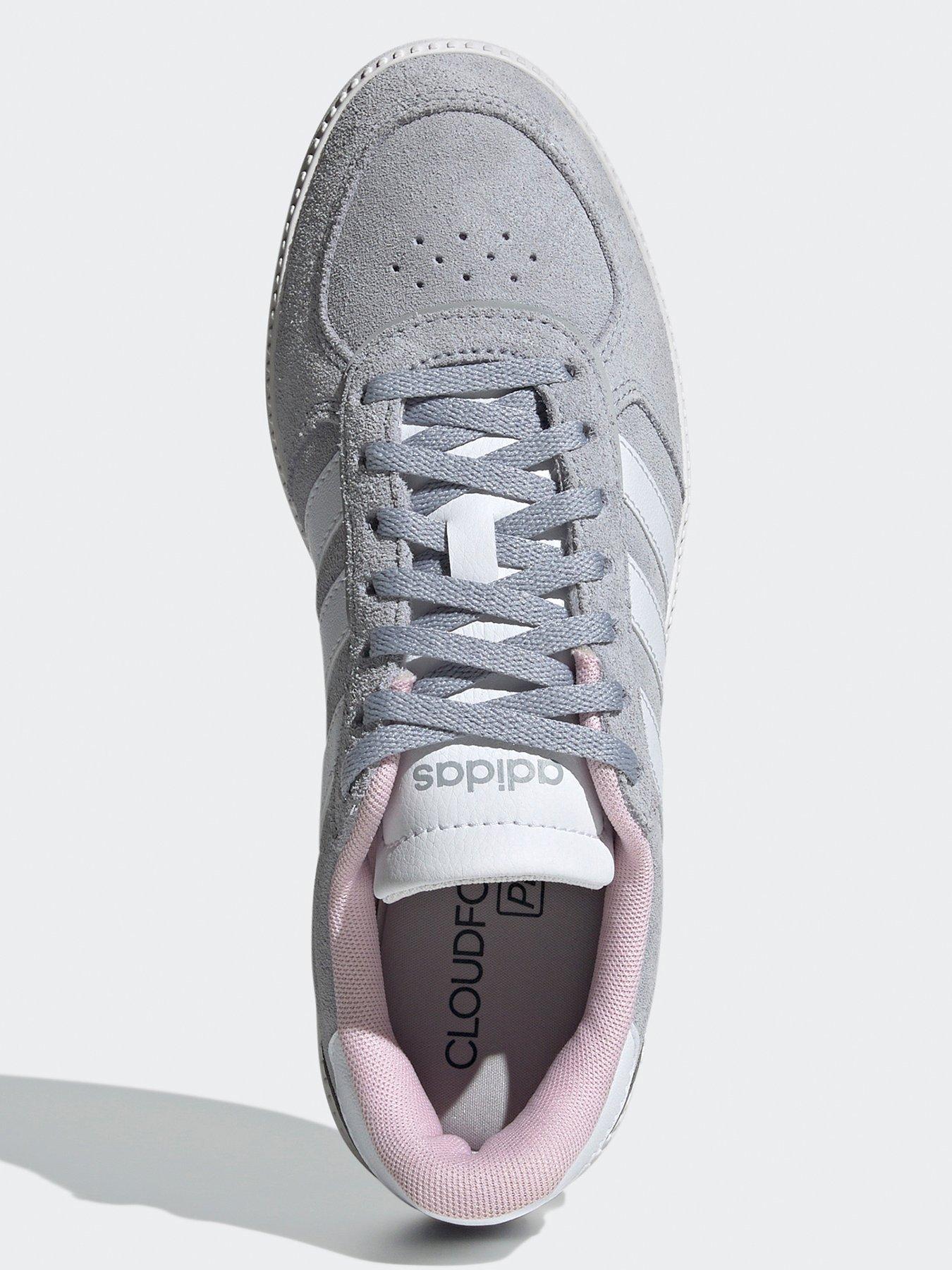 Image 4 of 7 of adidas Sportswear Women's Breaknet Sleek Suede Trainer - Light Grey
