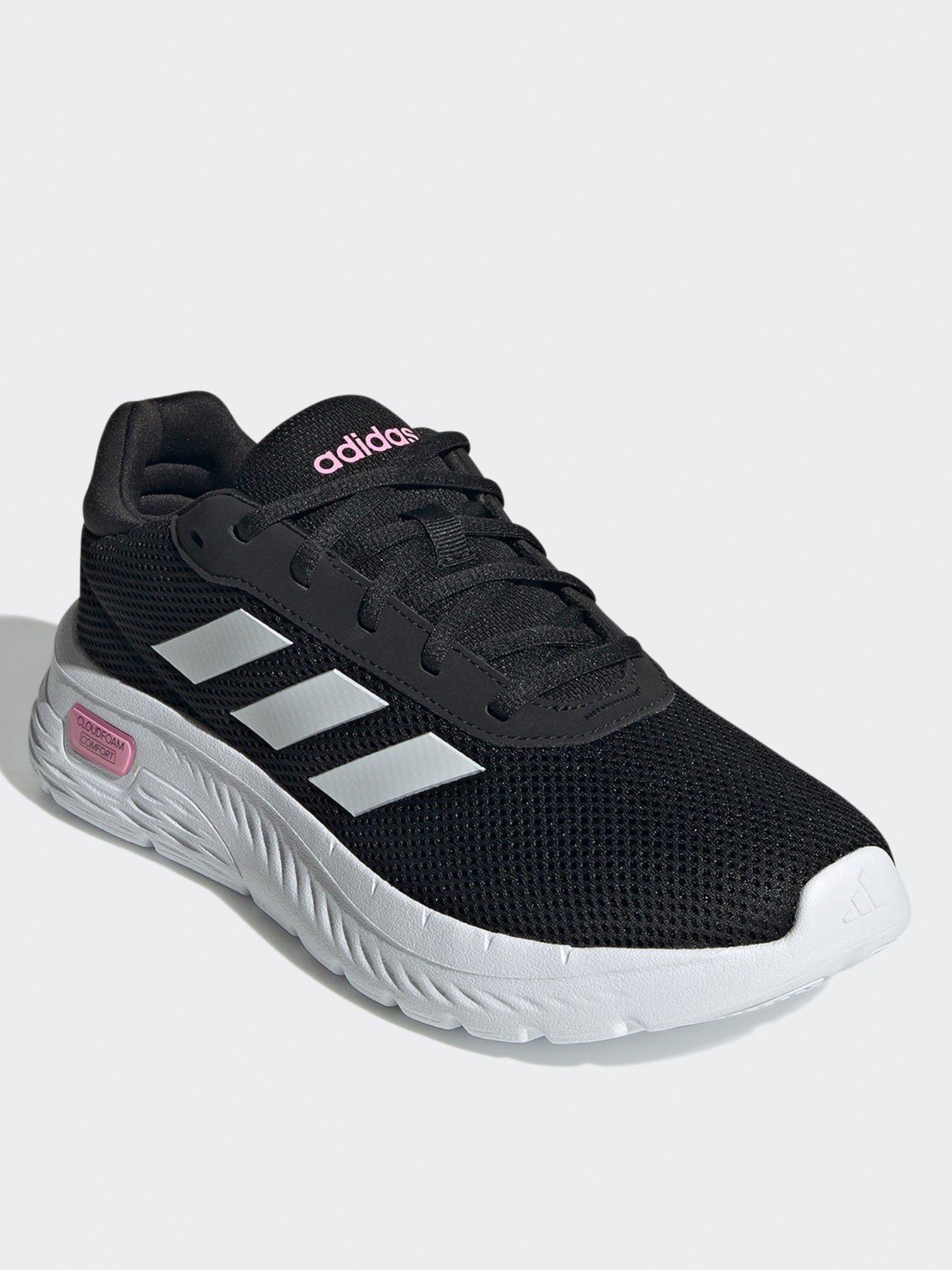 adidas-sportswear-womens-cloudfoam-comfy-trainers-blackpinkstillFront