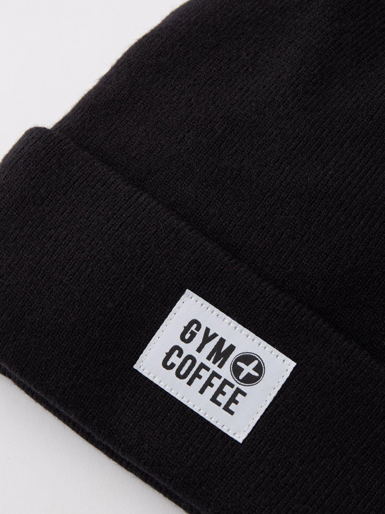 Image 3 of 4 of Gym + Coffee Womens Training Bobble Beanie - Black