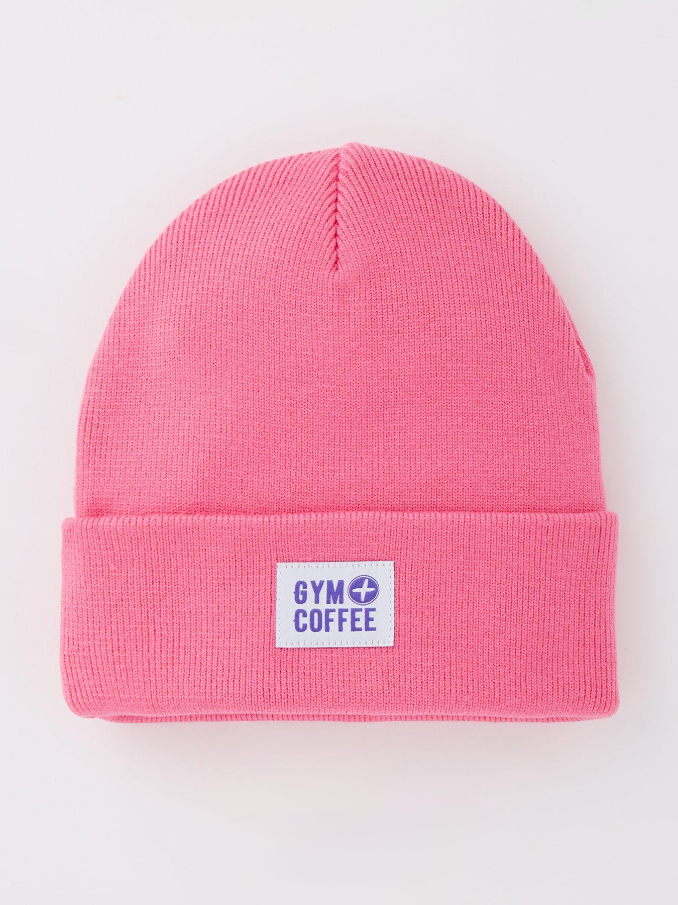 gym-coffee-womens-training-beanie-hat-pink