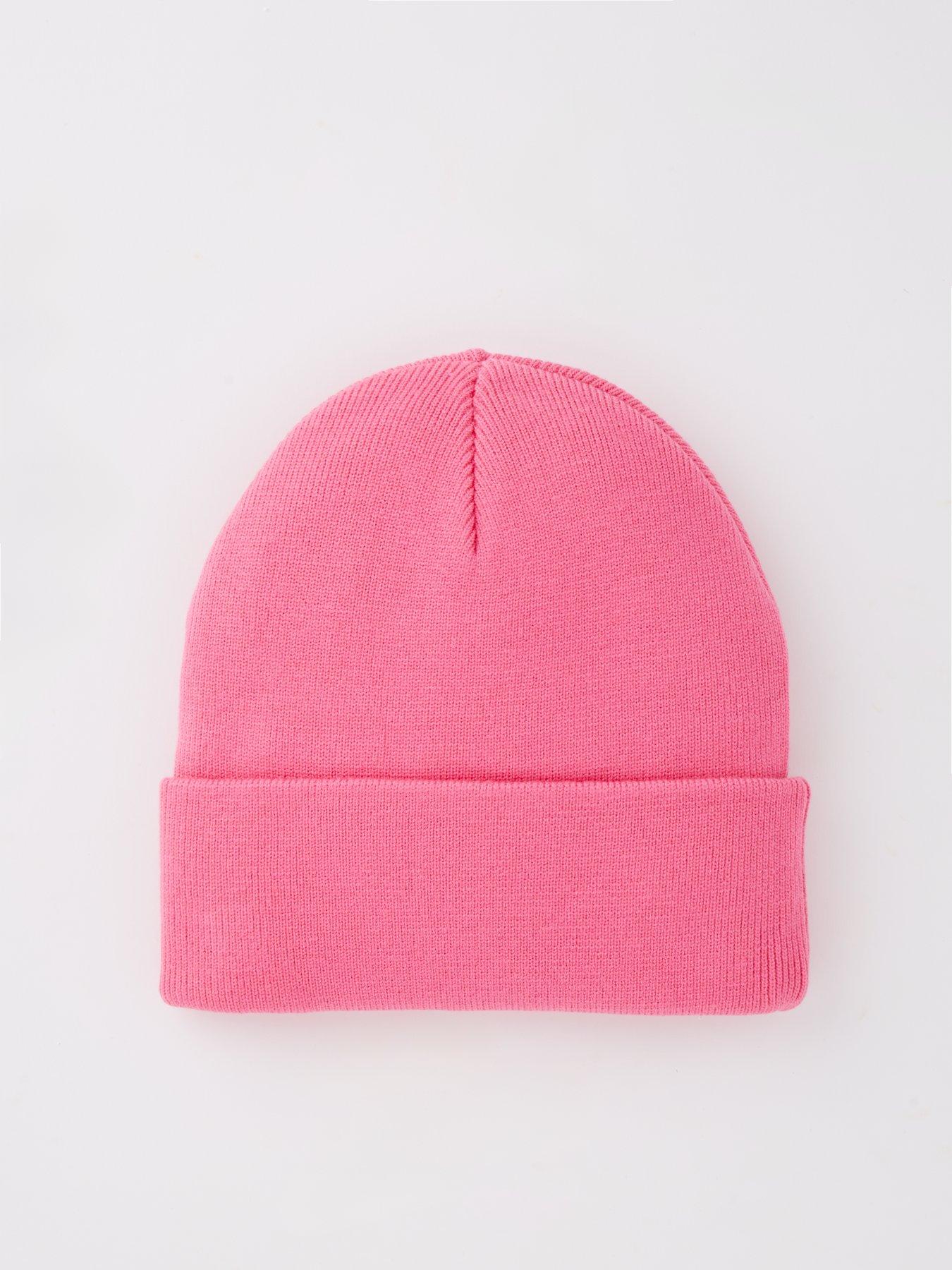 gym-coffee-womens-training-beanie-hat-pinkback