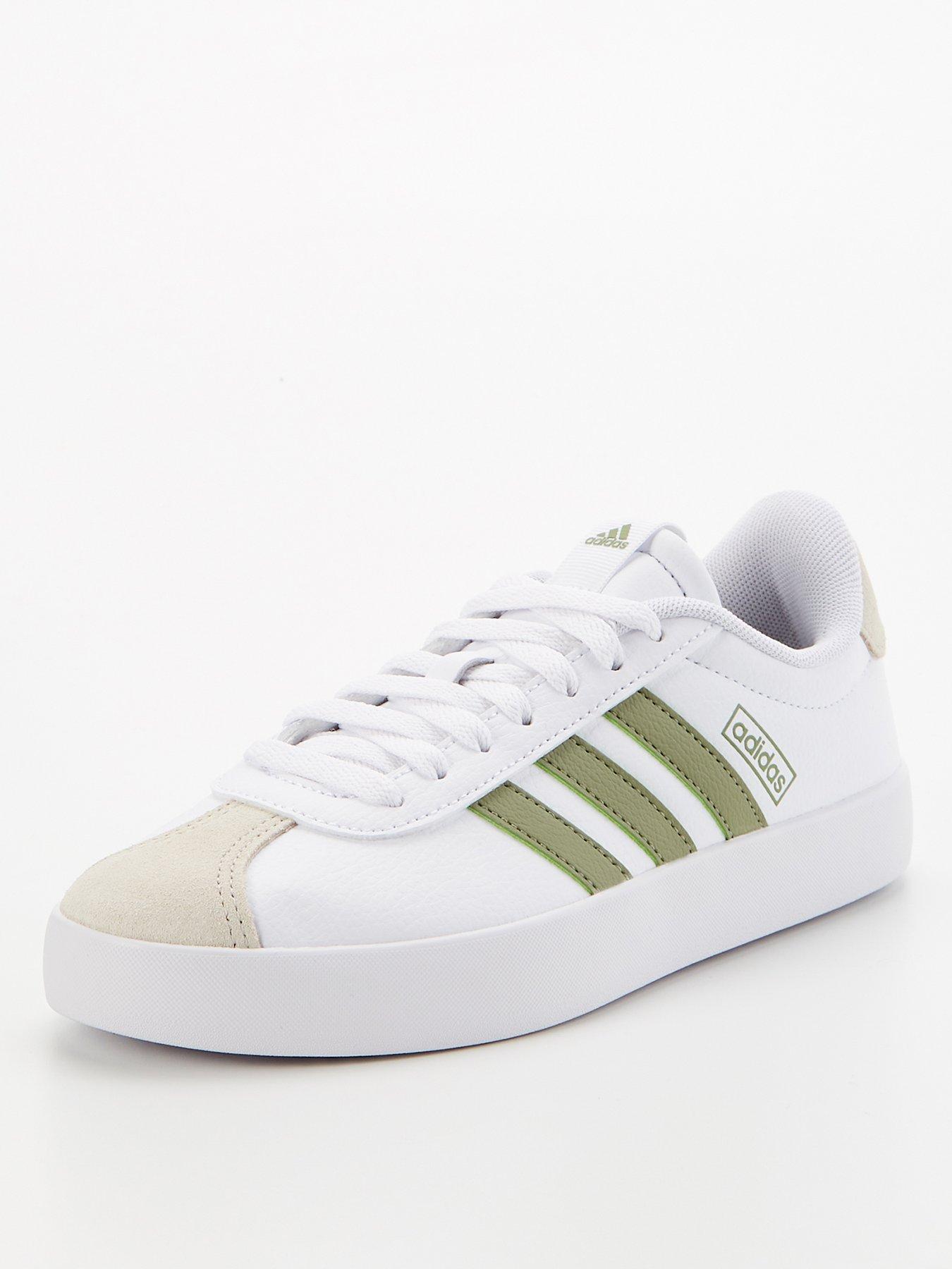 adidas-sportswear-womens-vl-court-30-trainers-whitegreenstillFront