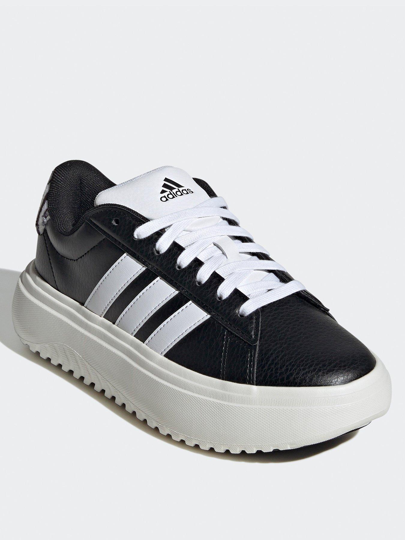 adidas-sportswear-womens-grand-court-platform-trainer-blackwhitestillFront