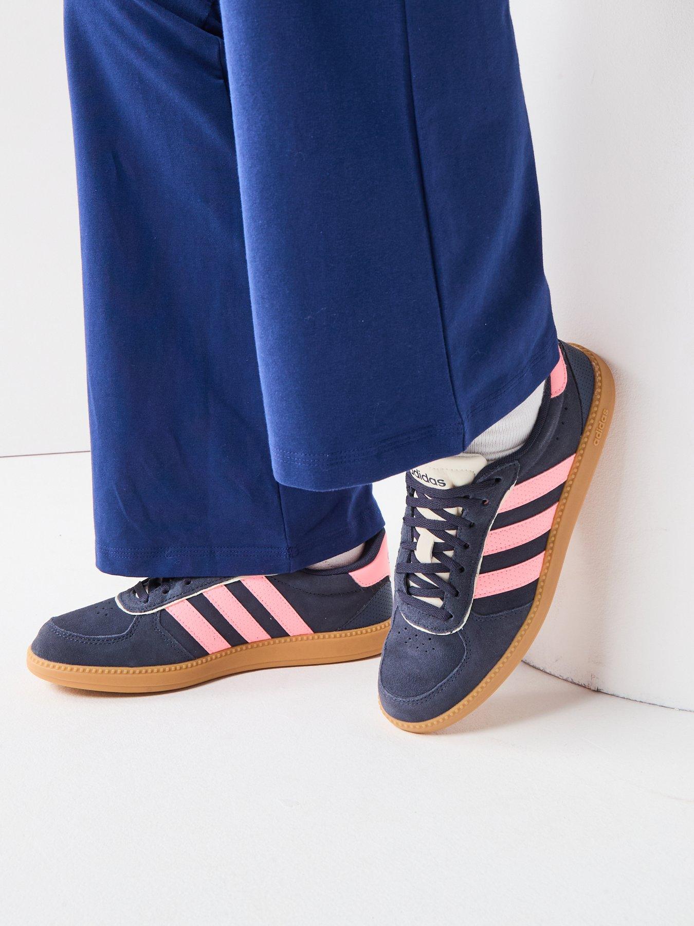 adidas-sportswear-womens-breaknet-sleek-suede-trainer-navypink