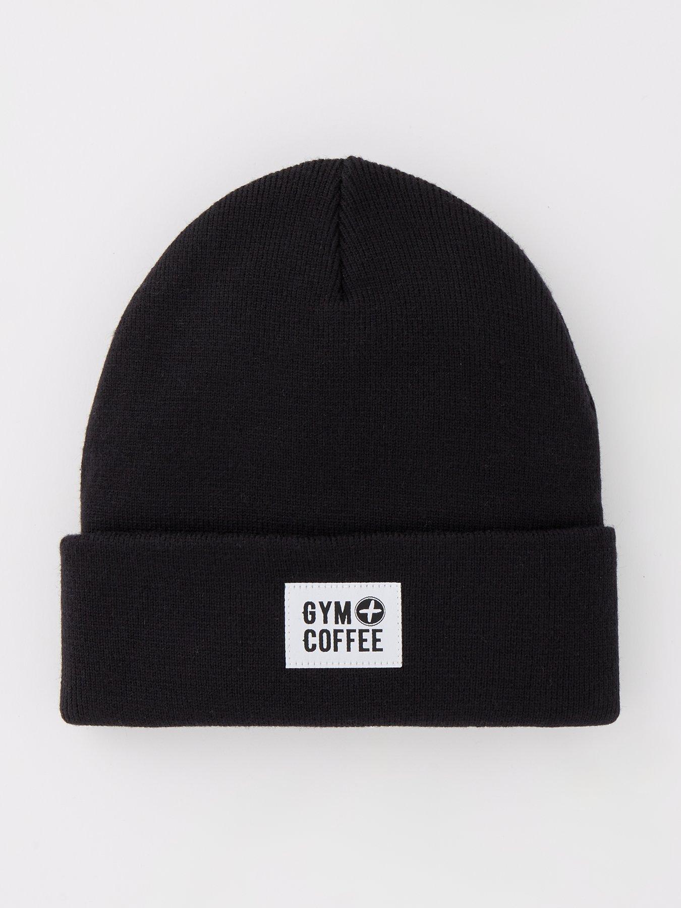 gym-coffee-womens-training-beanie-hat-blackfront