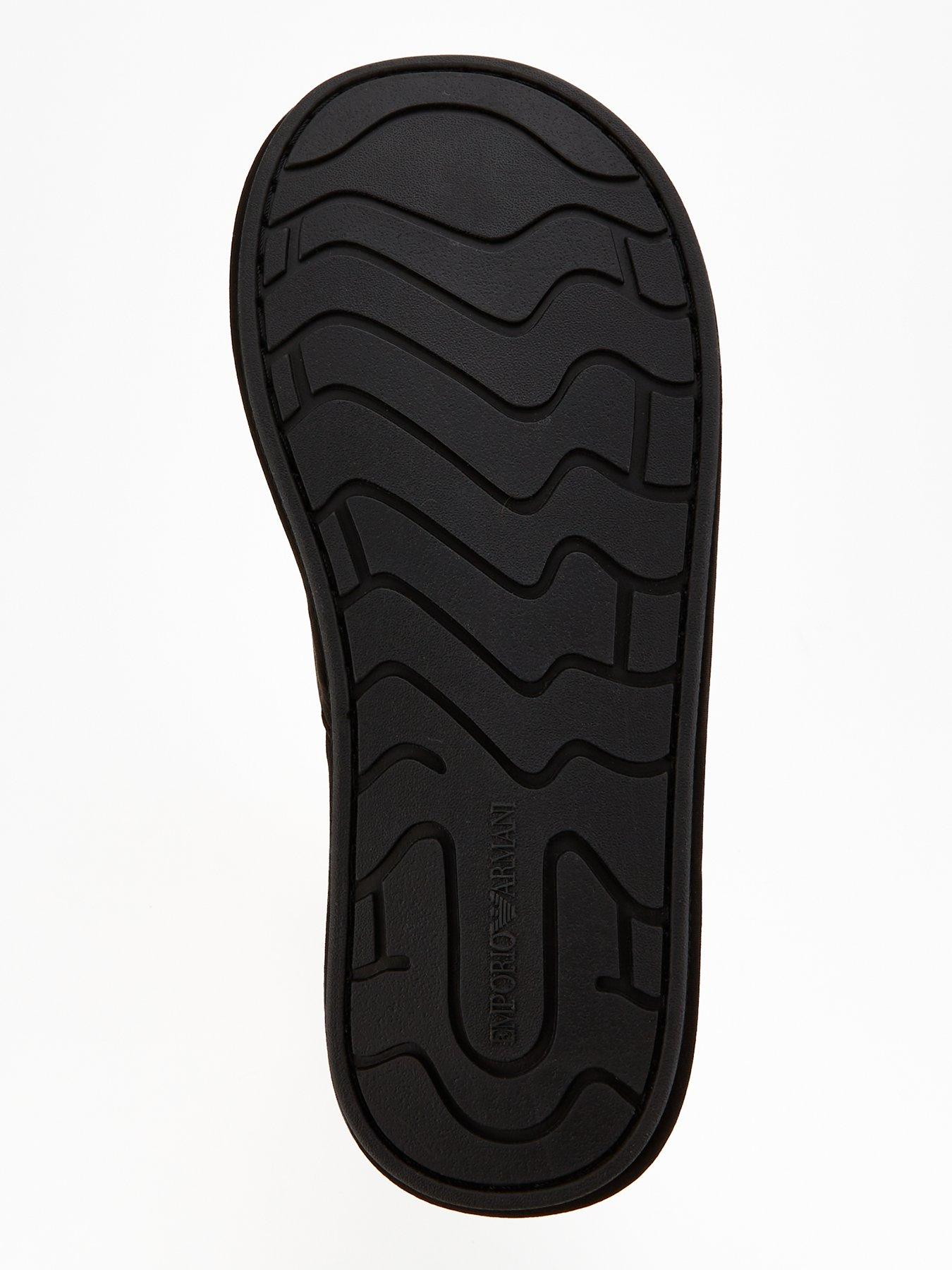 Image 5 of 7 of Emporio Armani Bodywear Emporio Armani Bodywear Eagle Logo Neo Mule Slippers - Black