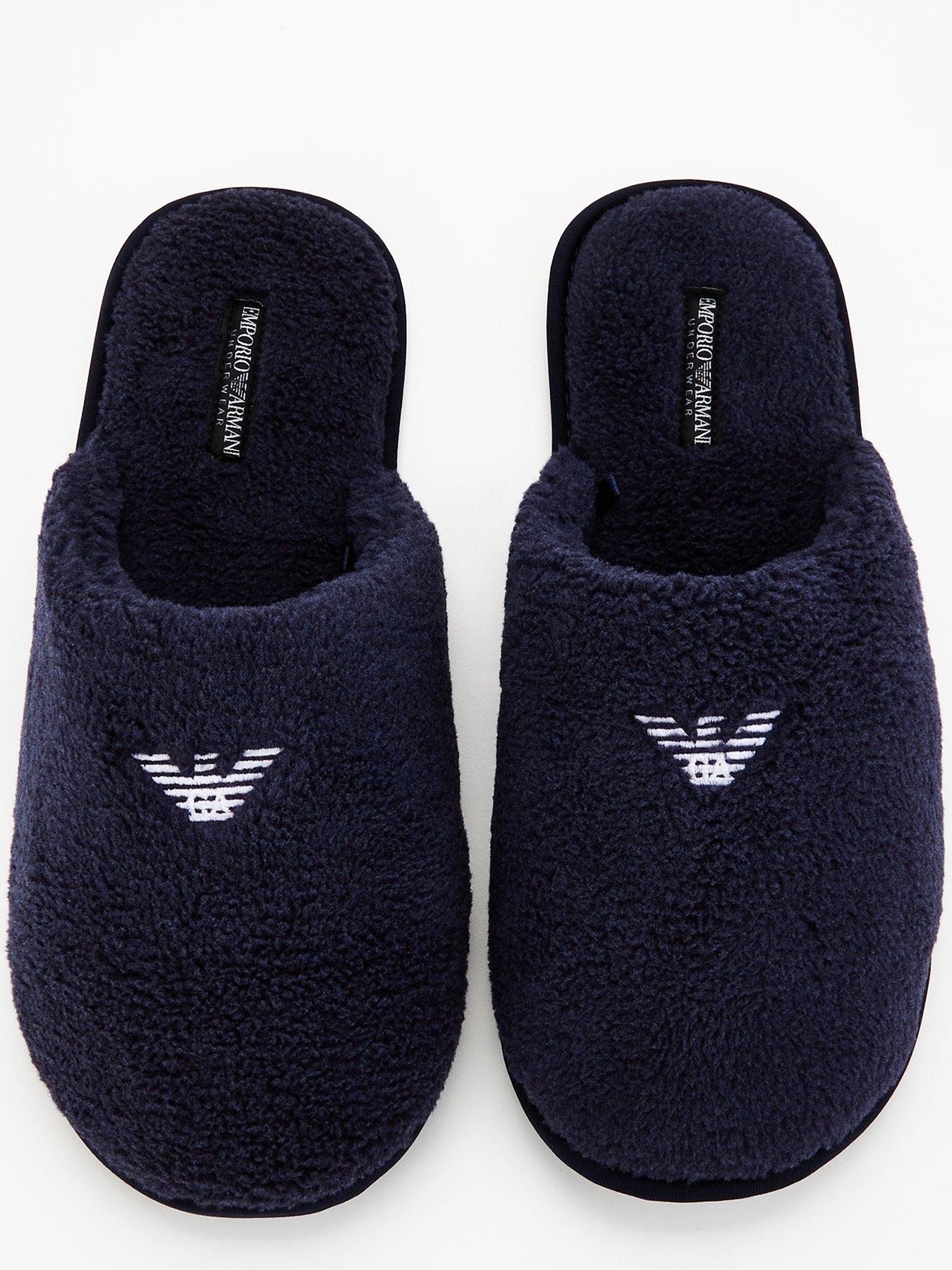 emporio-armani-bodywear-emporio-armani-bodywear-eagle-logo-flocked-mule-slippers-navyoutfit