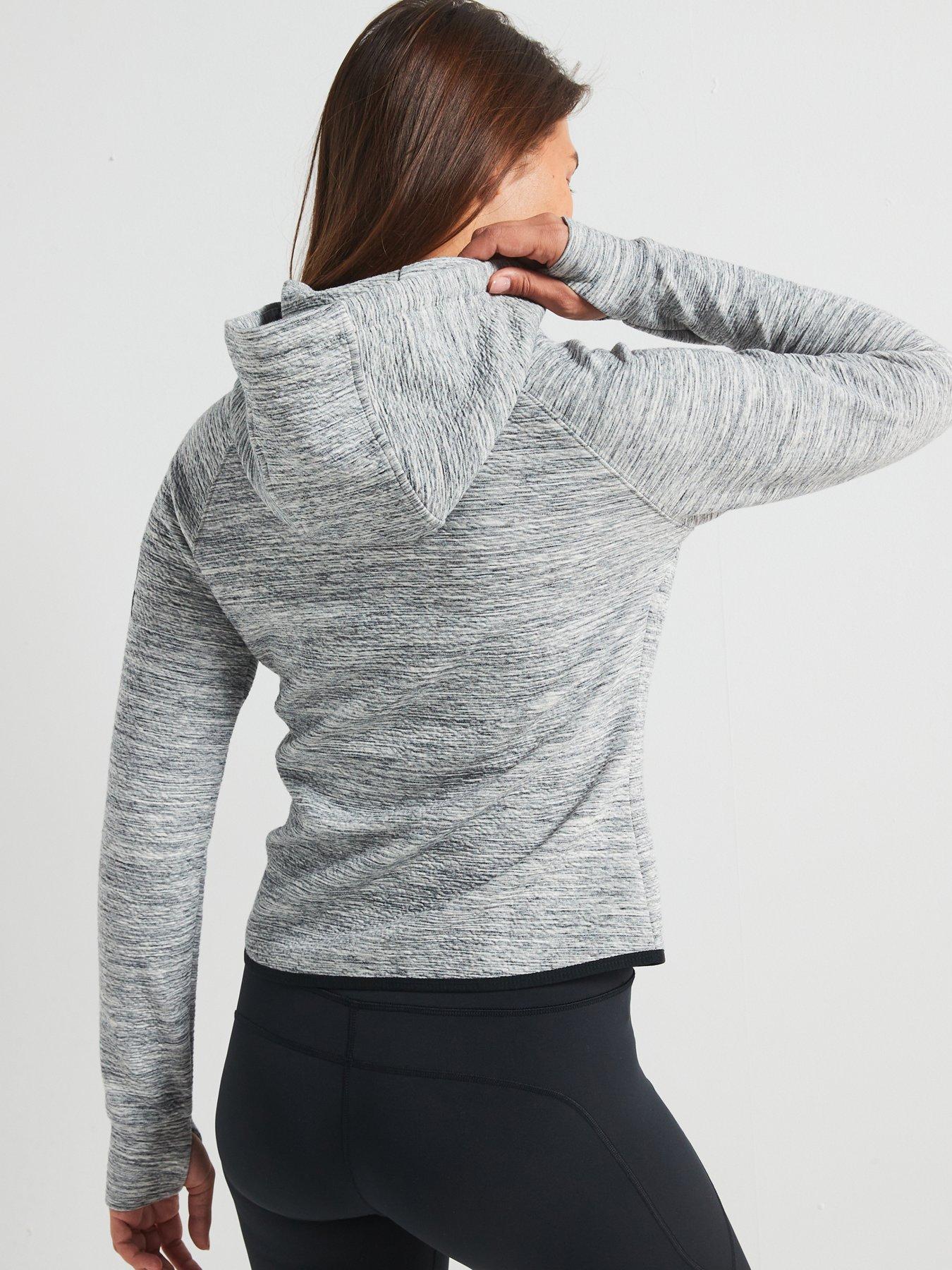 gym-coffee-womens-training-fleck-hoodie-greystillFront