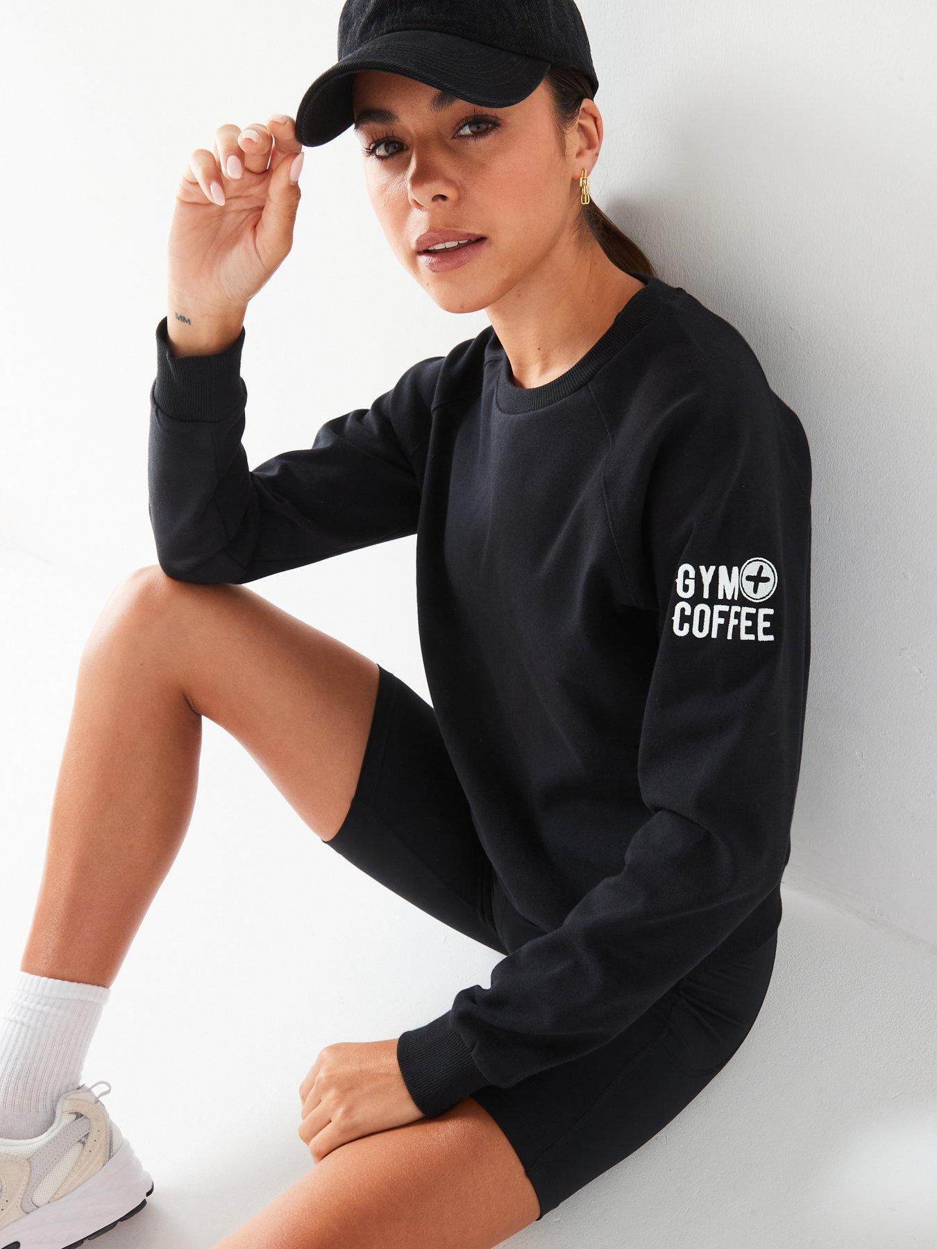 Image of Gym + Coffee Women's Training Chill Crew - Black