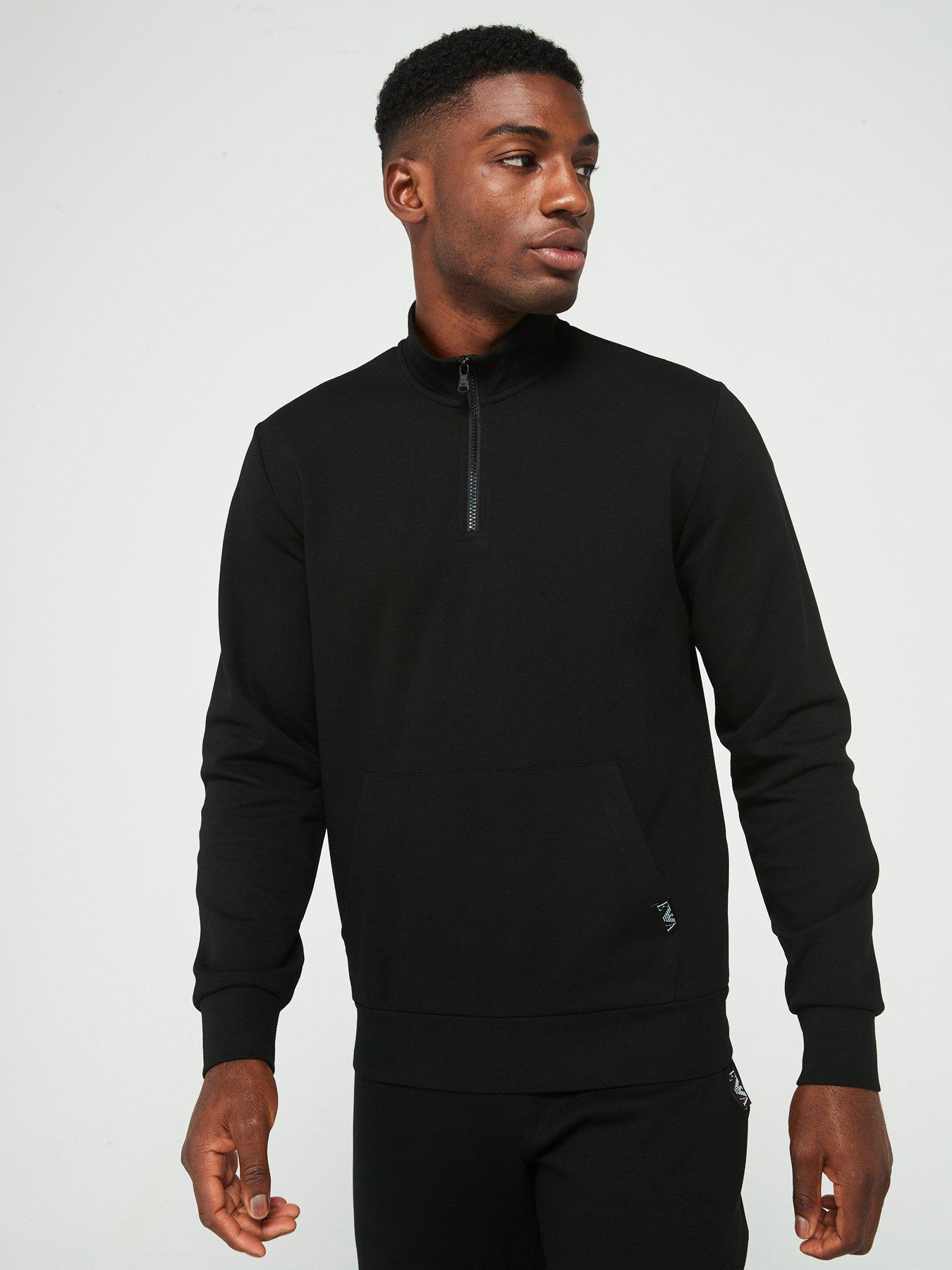 emporio-armani-bodywear-emporio-armani-bodywear-stretch-piquet-14-zip-sweat-blackfront