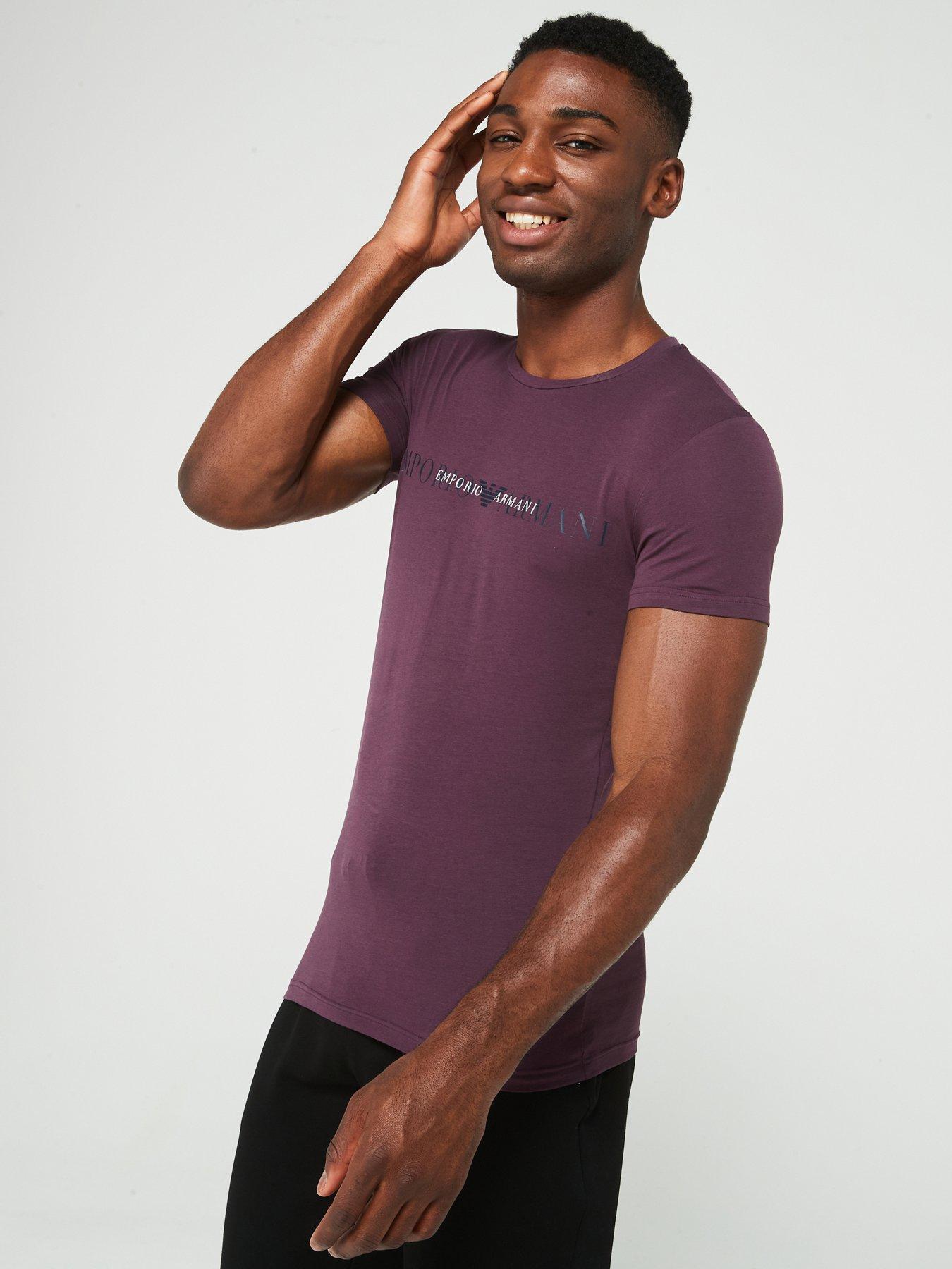 Emporio Armani Bodywear Emporio Armani Bodywear Chest Logo T Shirt Light Red Very Ireland