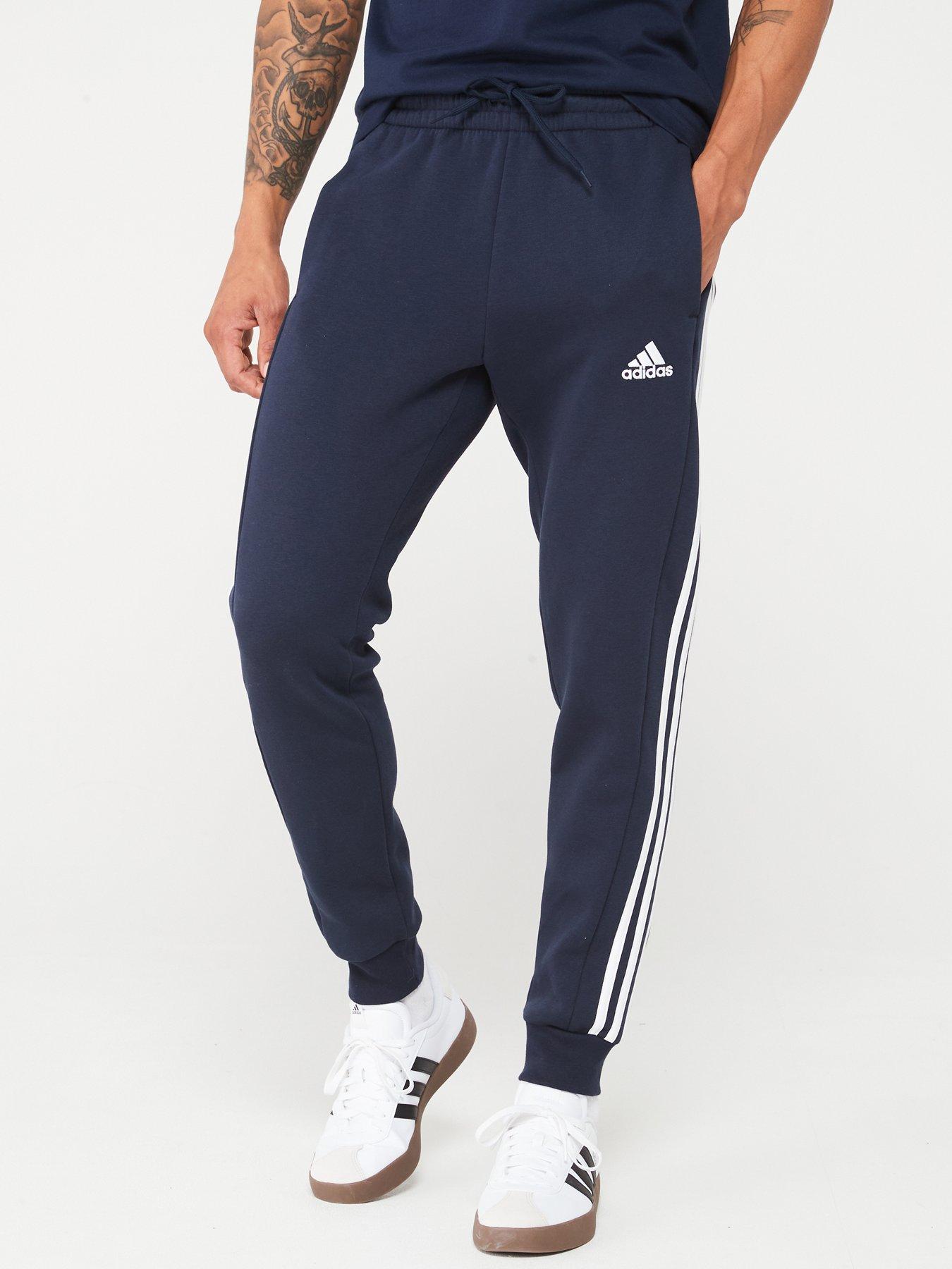 Mens adidas 3 stripe joggers best sale