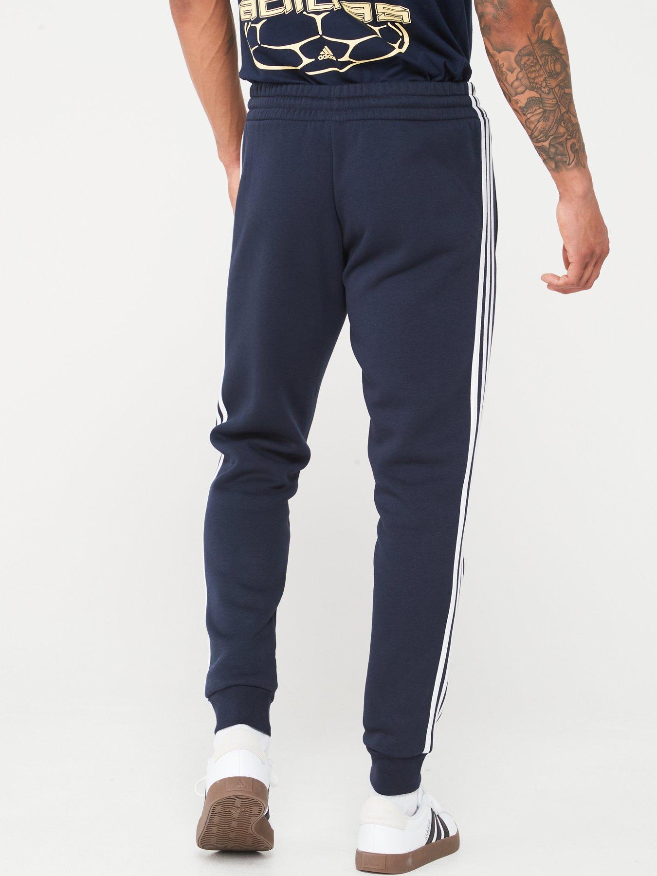 adidas-sportswear-mens-3-stripe-fleece-pant-navystillFront