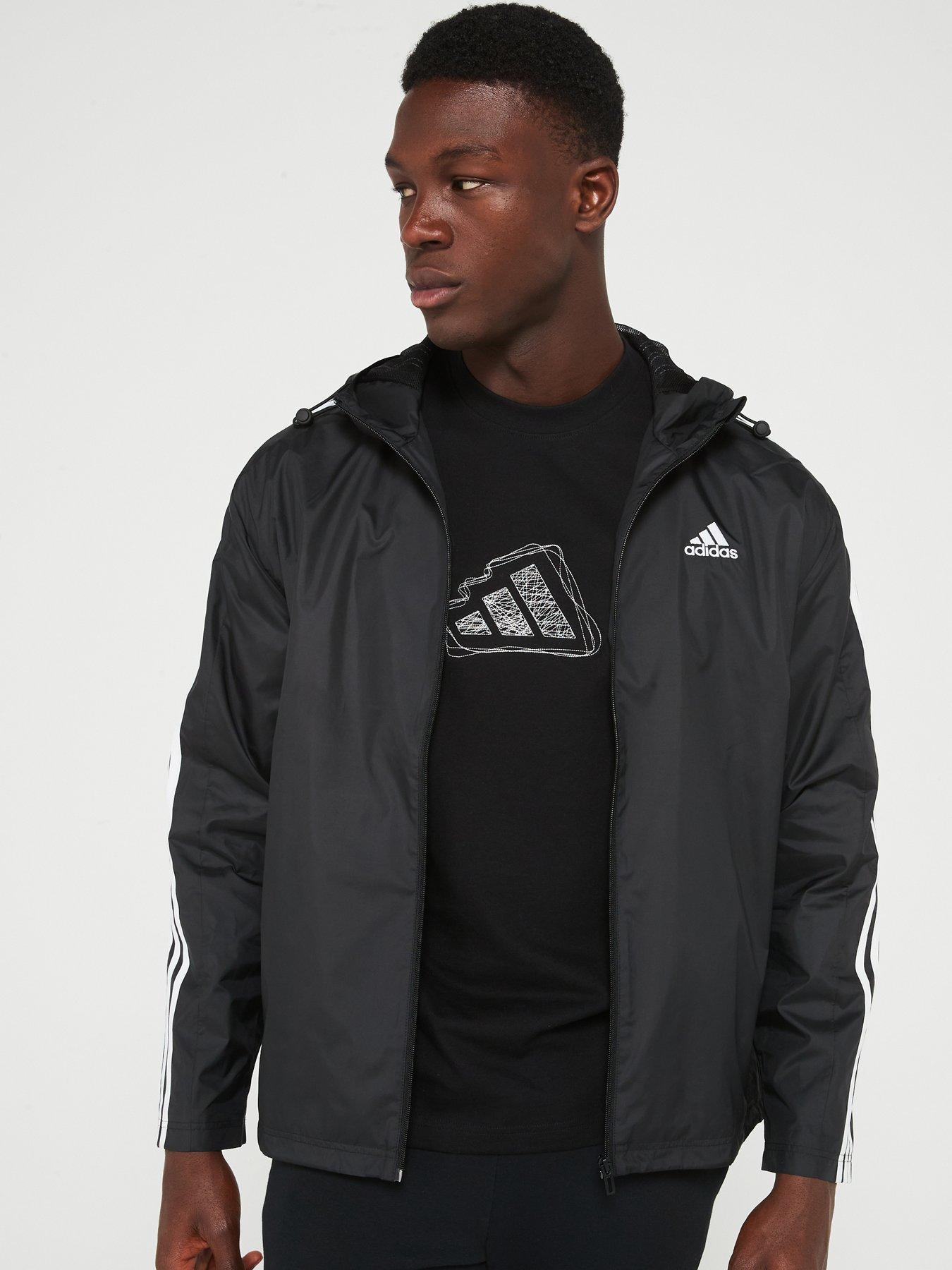 adidas-sportswear-mens-3-stripe-windbreaker-black