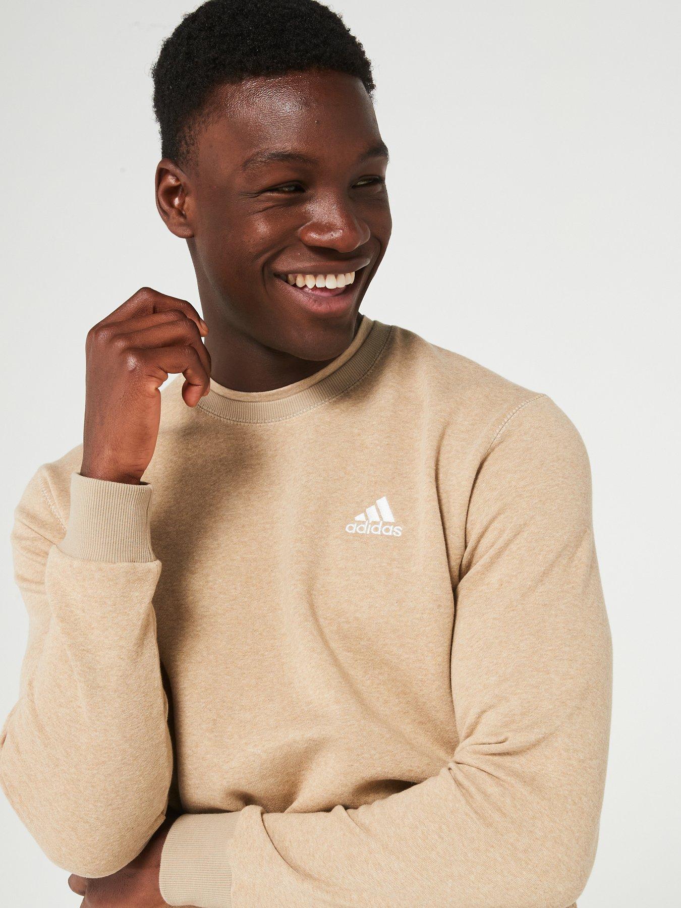 adidas-sportswear-mens-melange-sweat-brownoutfit