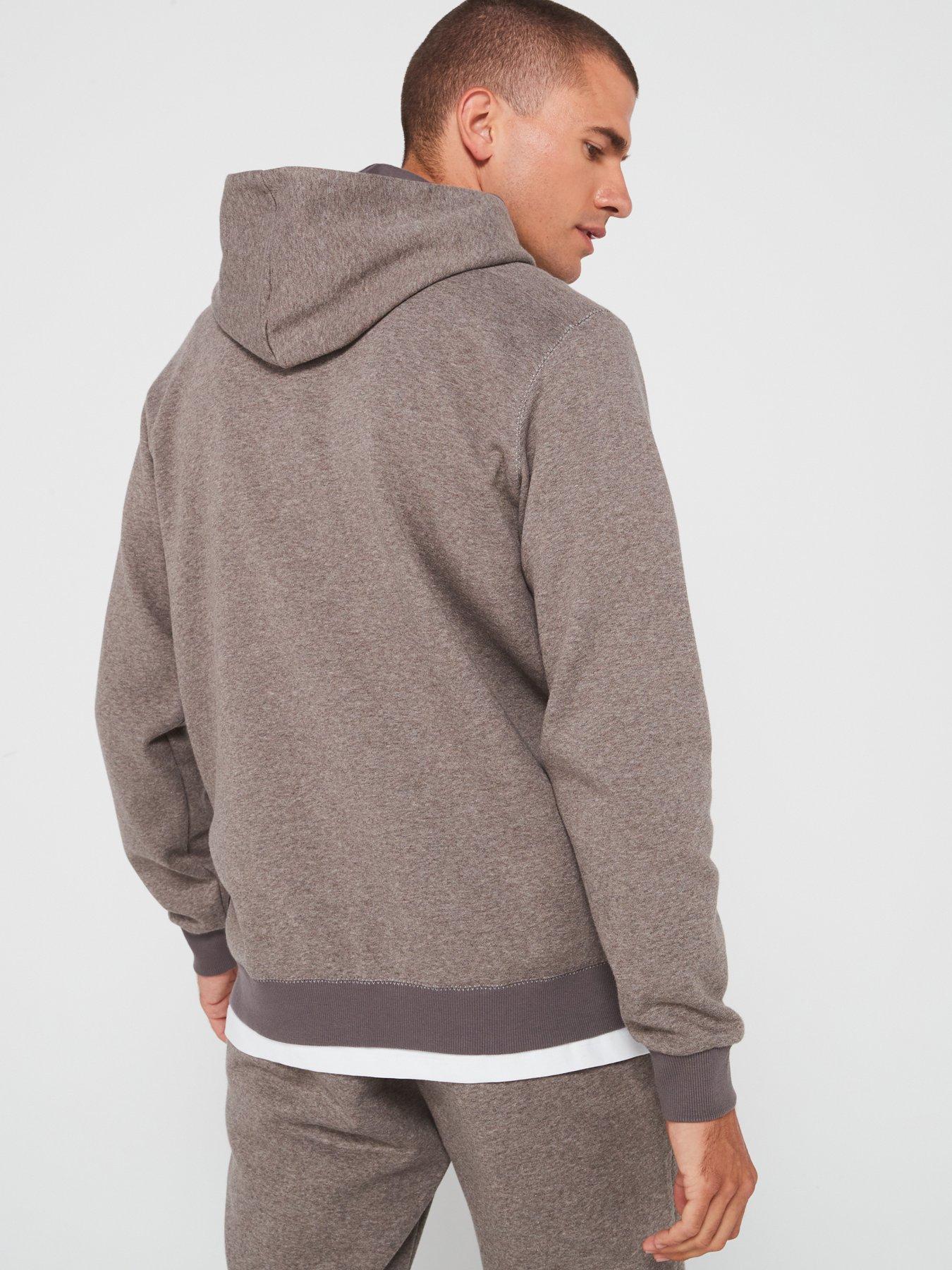 adidas-sportswear-mens-melange-hoodie-greystillFront