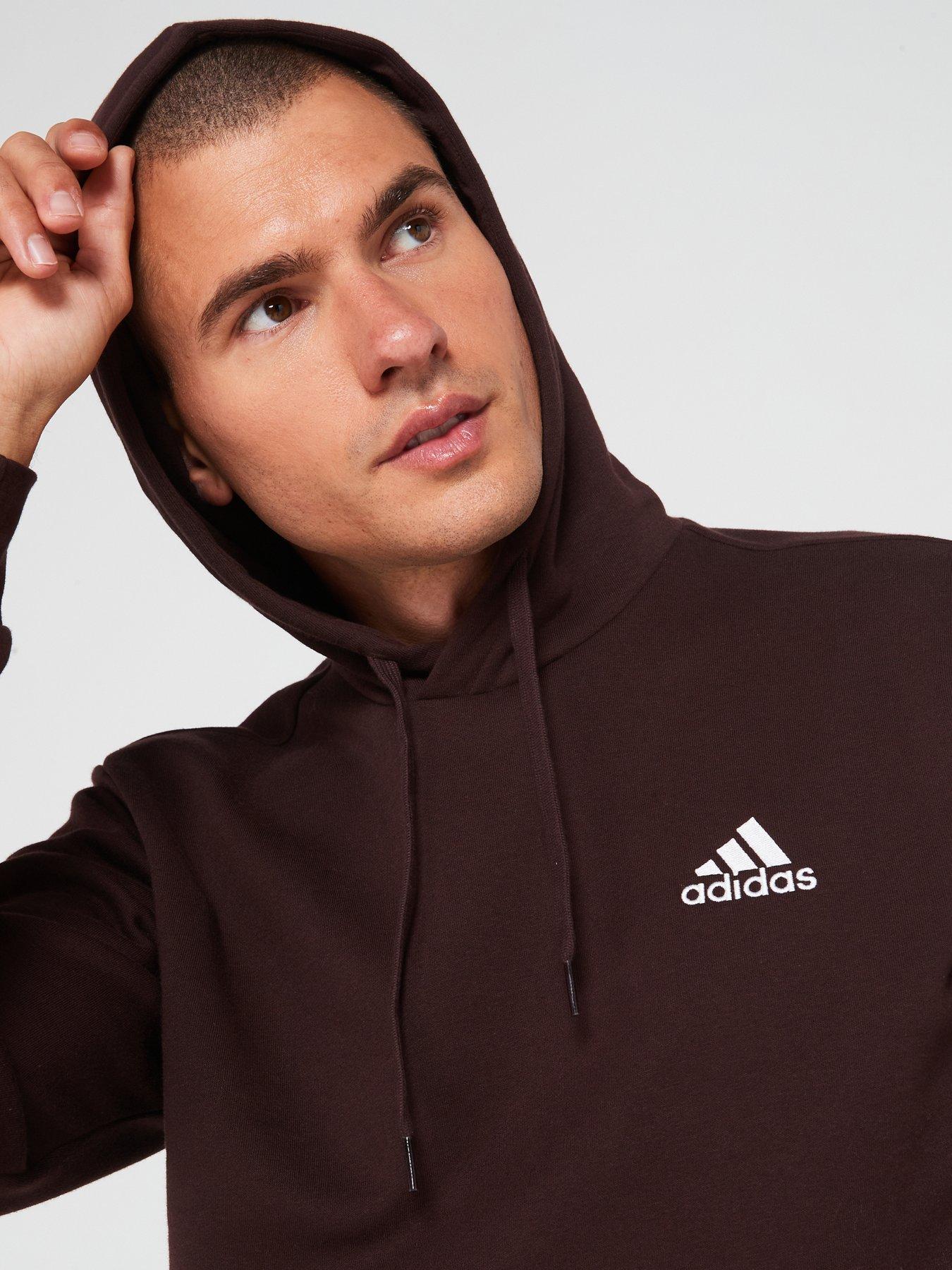 adidas-sportswear-mens-feelcozy-hoodie-brownoutfit