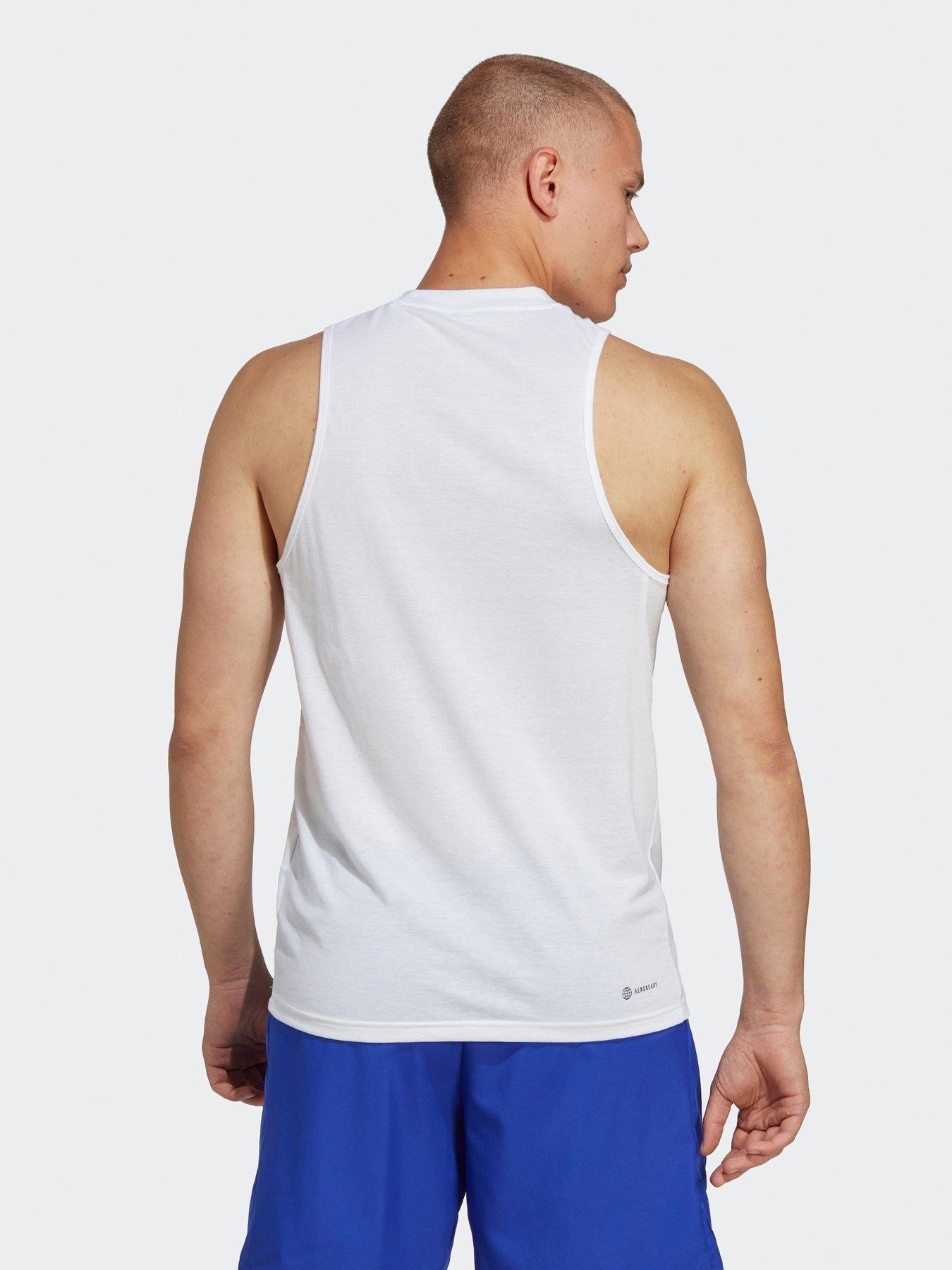 adidas-mens-train-essentials-vest-whiteblackstillFront