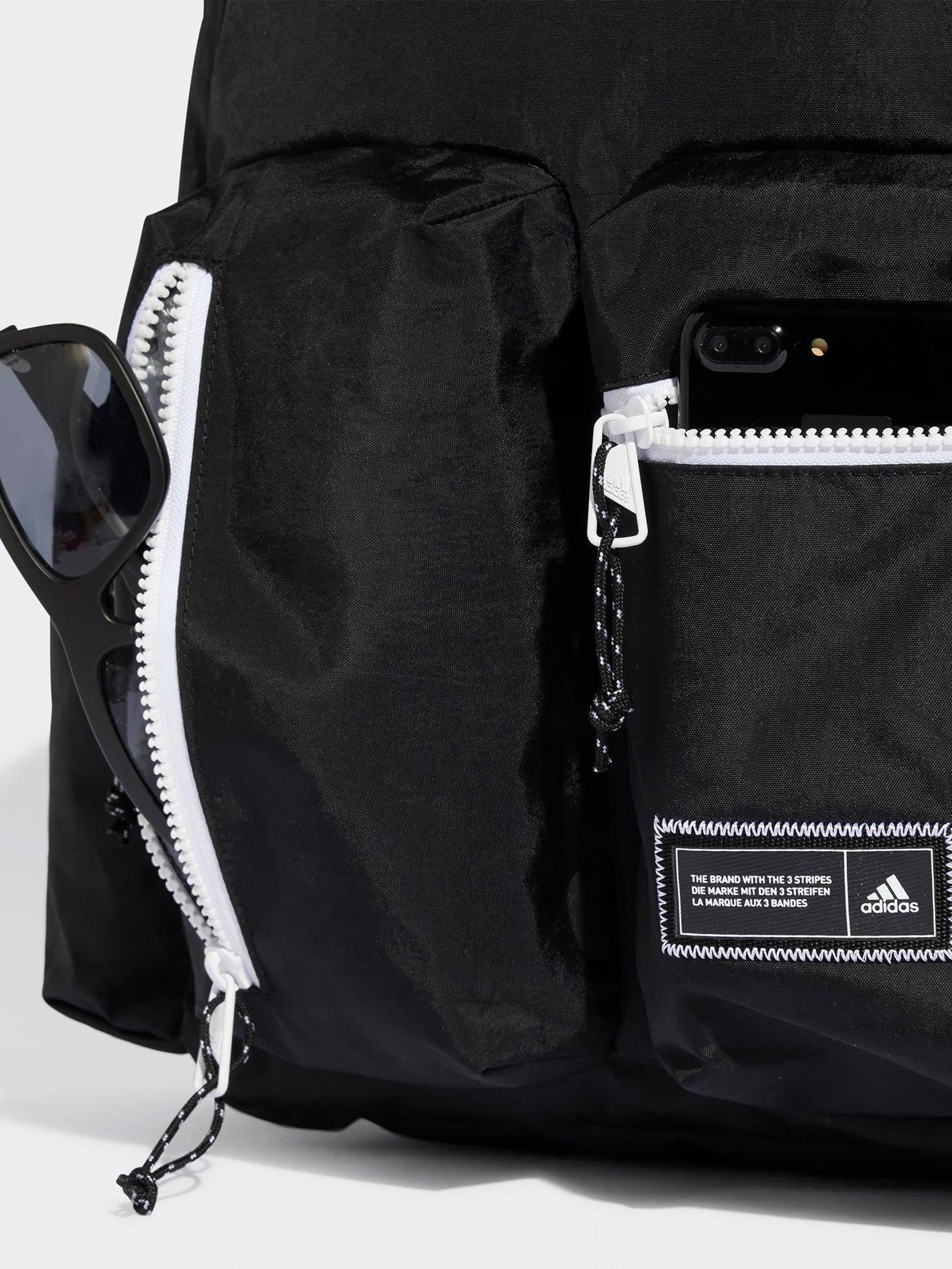 adidas-sportswear-unisex-classic-backpack-blackwhiteoutfit