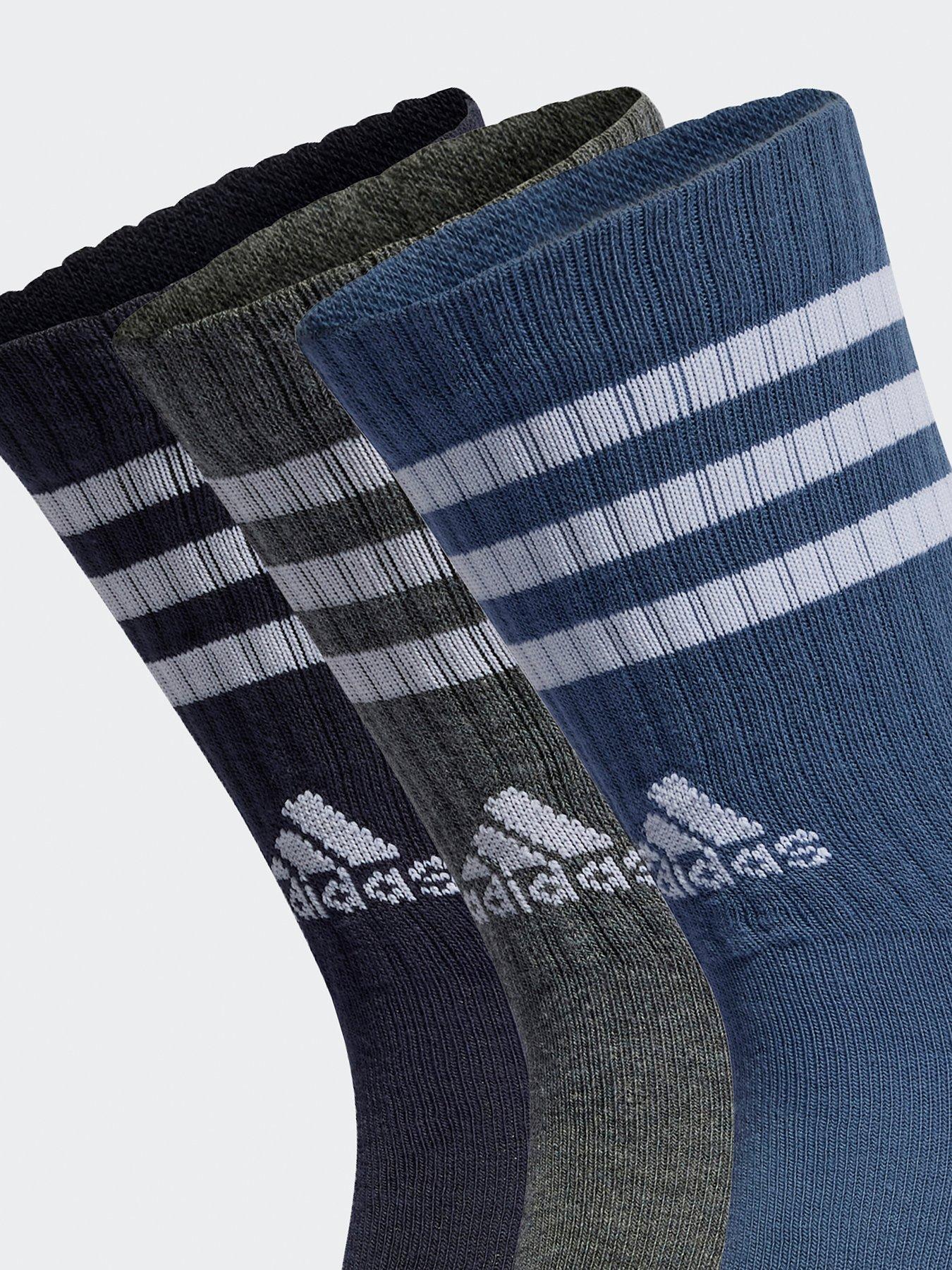 adidas-sportswear-unisex-3-stripes-cushioned-sportswear-crew-socks-3-pack-blue-multiback