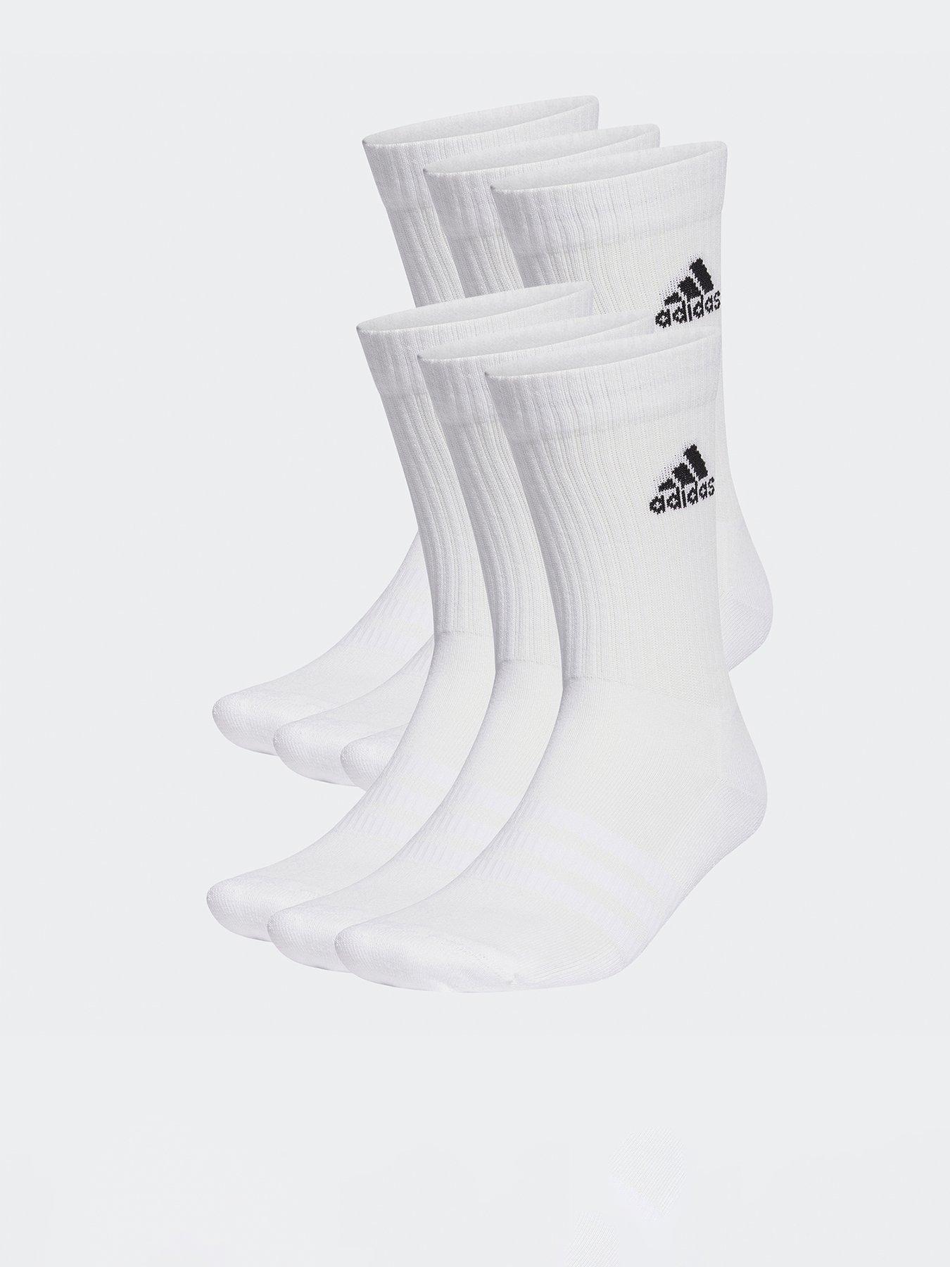 adidas Sportswear Unisex Cushioned Sportswear Crew Socks - 6 Pack - White/black
