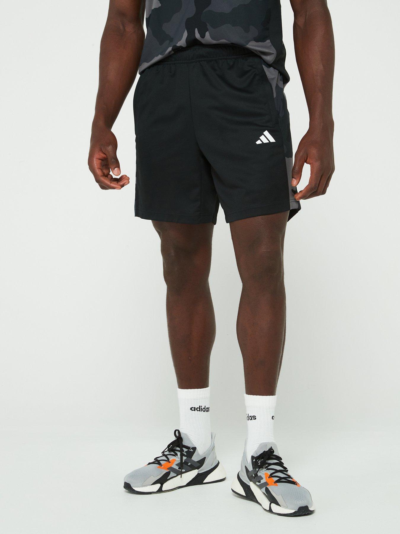 adidas Mens Training Camo 5Inch Shorts - Black