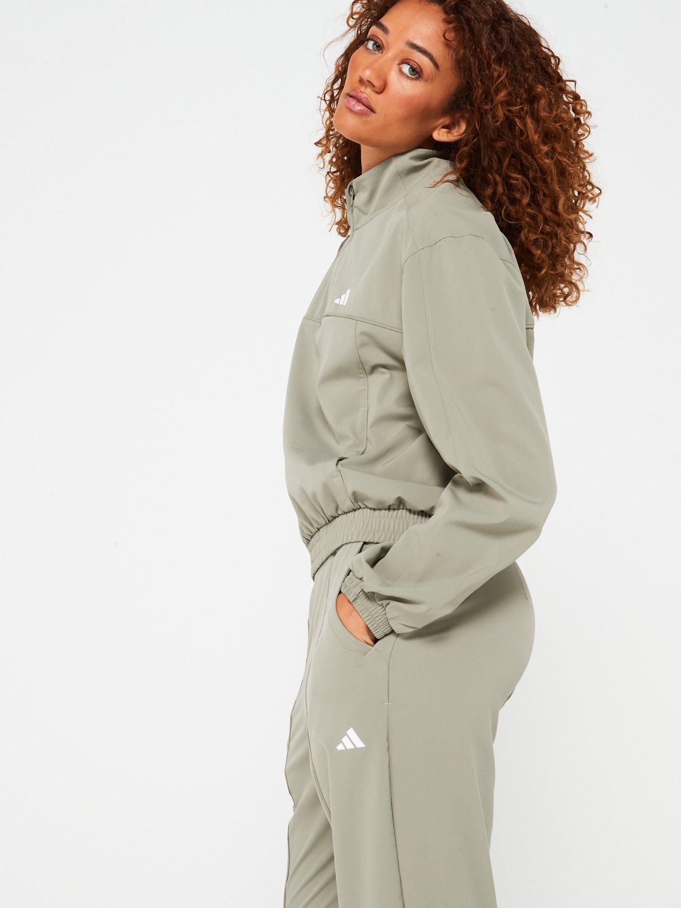 adidas-womens-train-essentials-14-zip-top-khakidetail