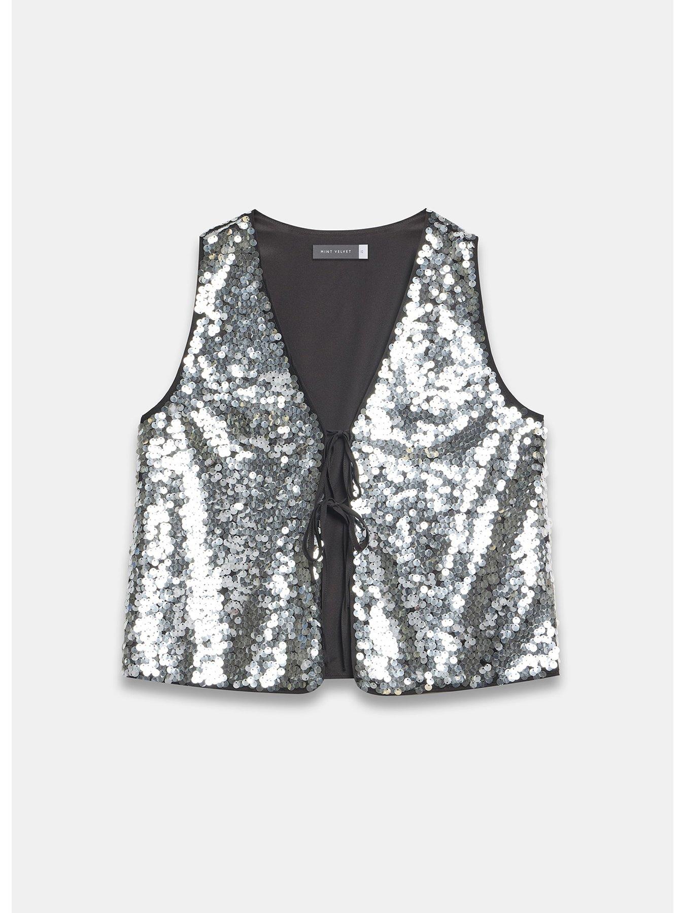 mint-velvet-grey-sequin-waistcoatdetail