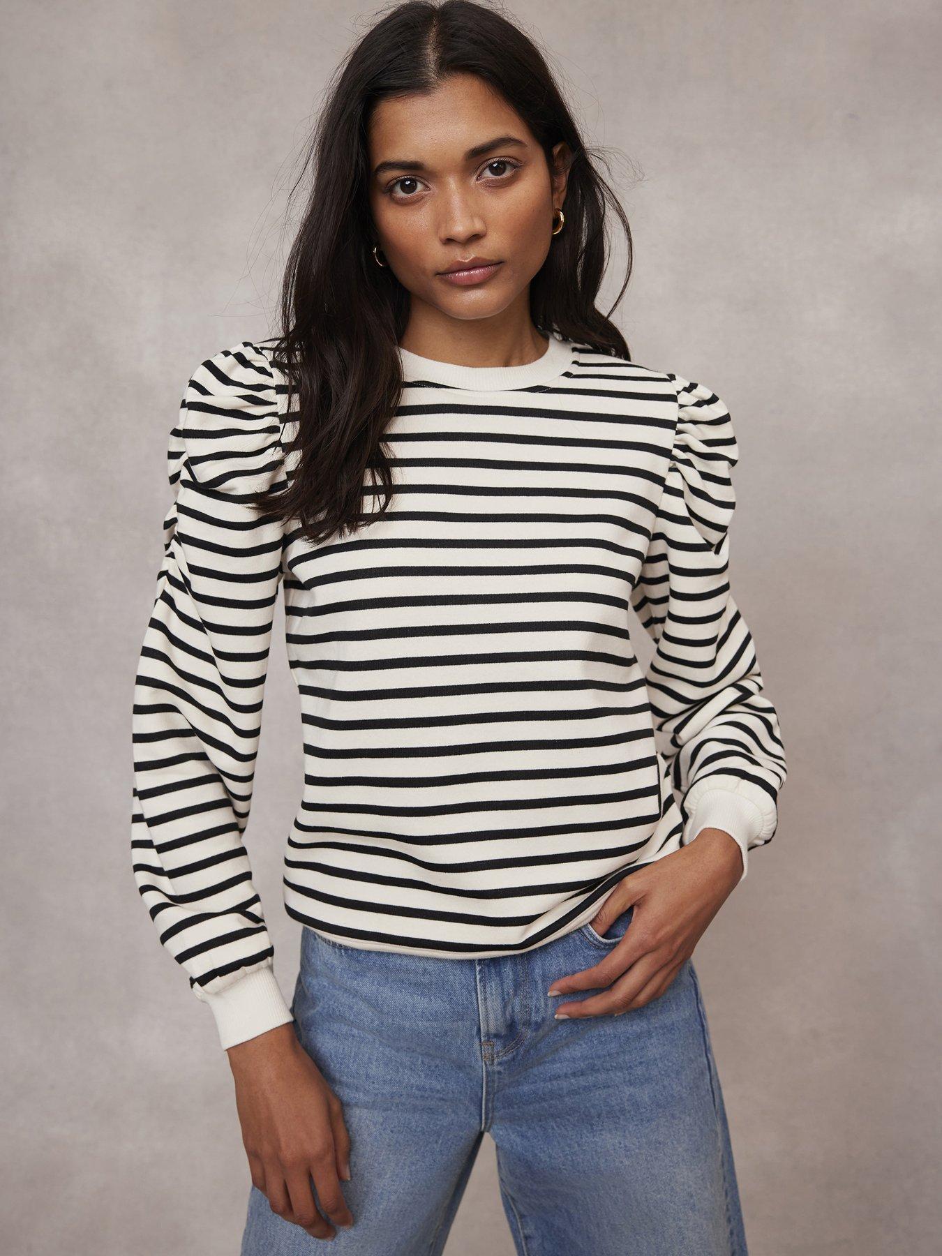 mint-velvet-stripe-ruched-sweatshirt