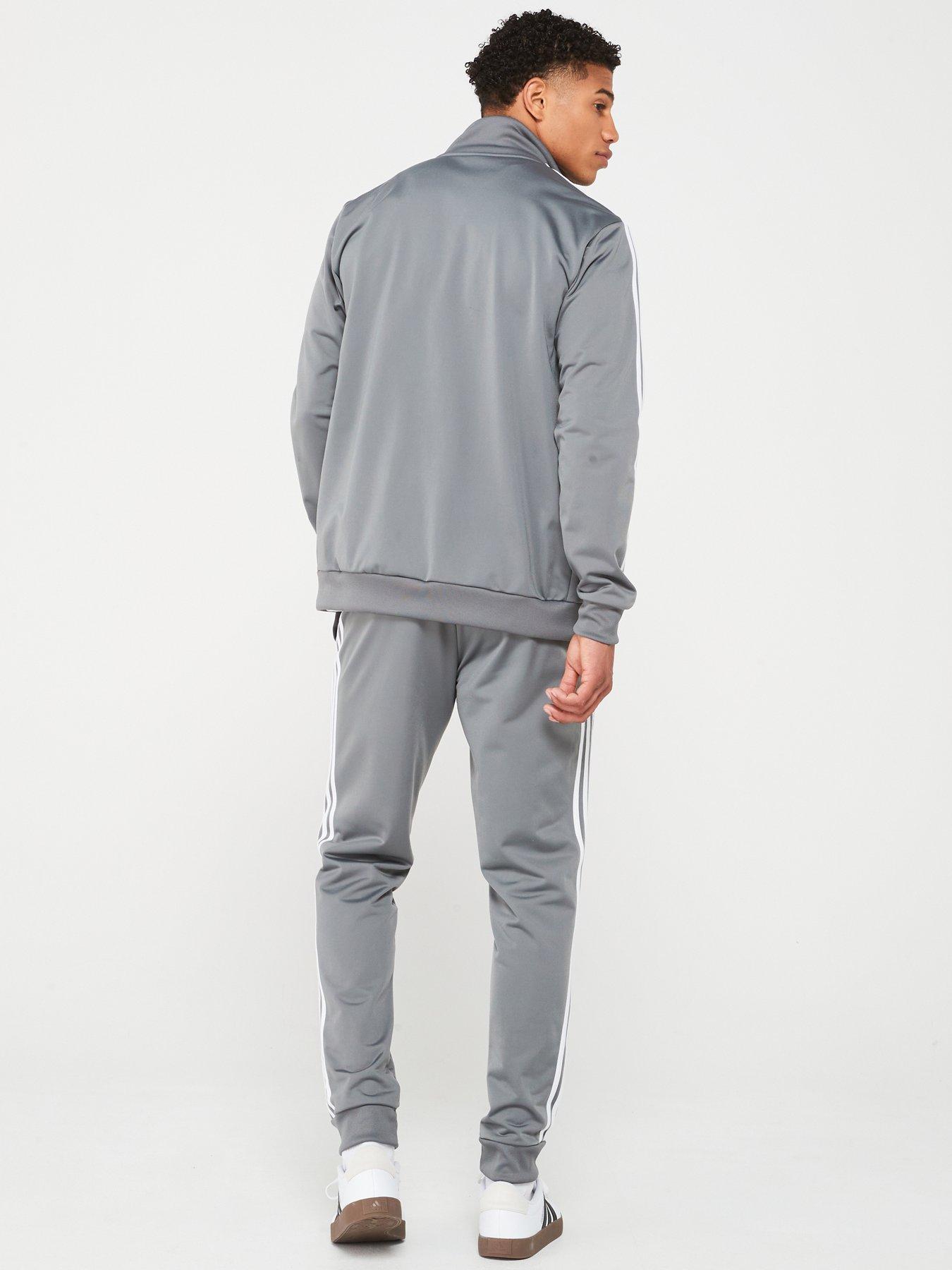 adidas-sportswear-mens-3-stripe-tricot-tracksuit-greystillFront