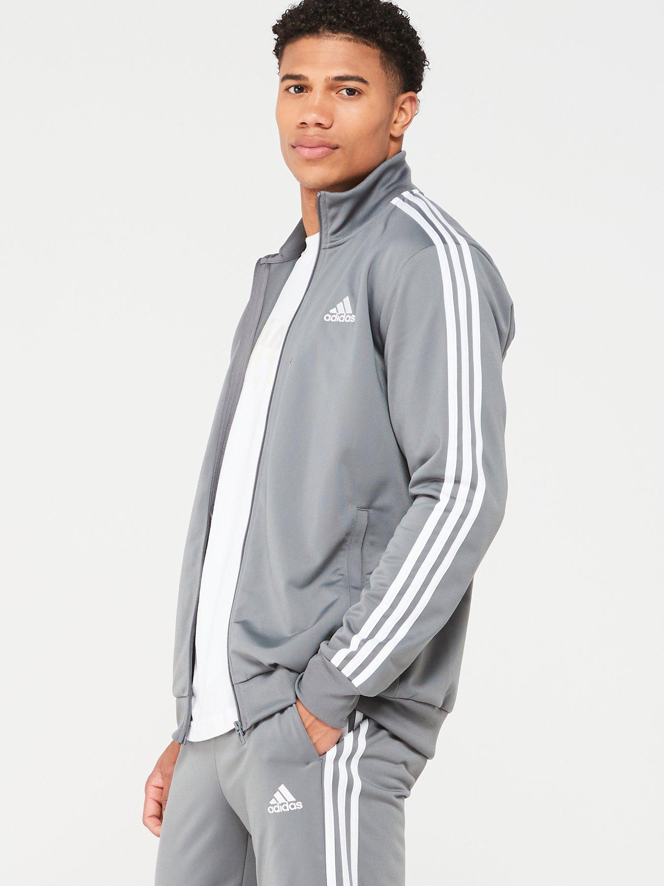 adidas-sportswear-mens-3-stripe-tricot-tracksuit-greyoutfit