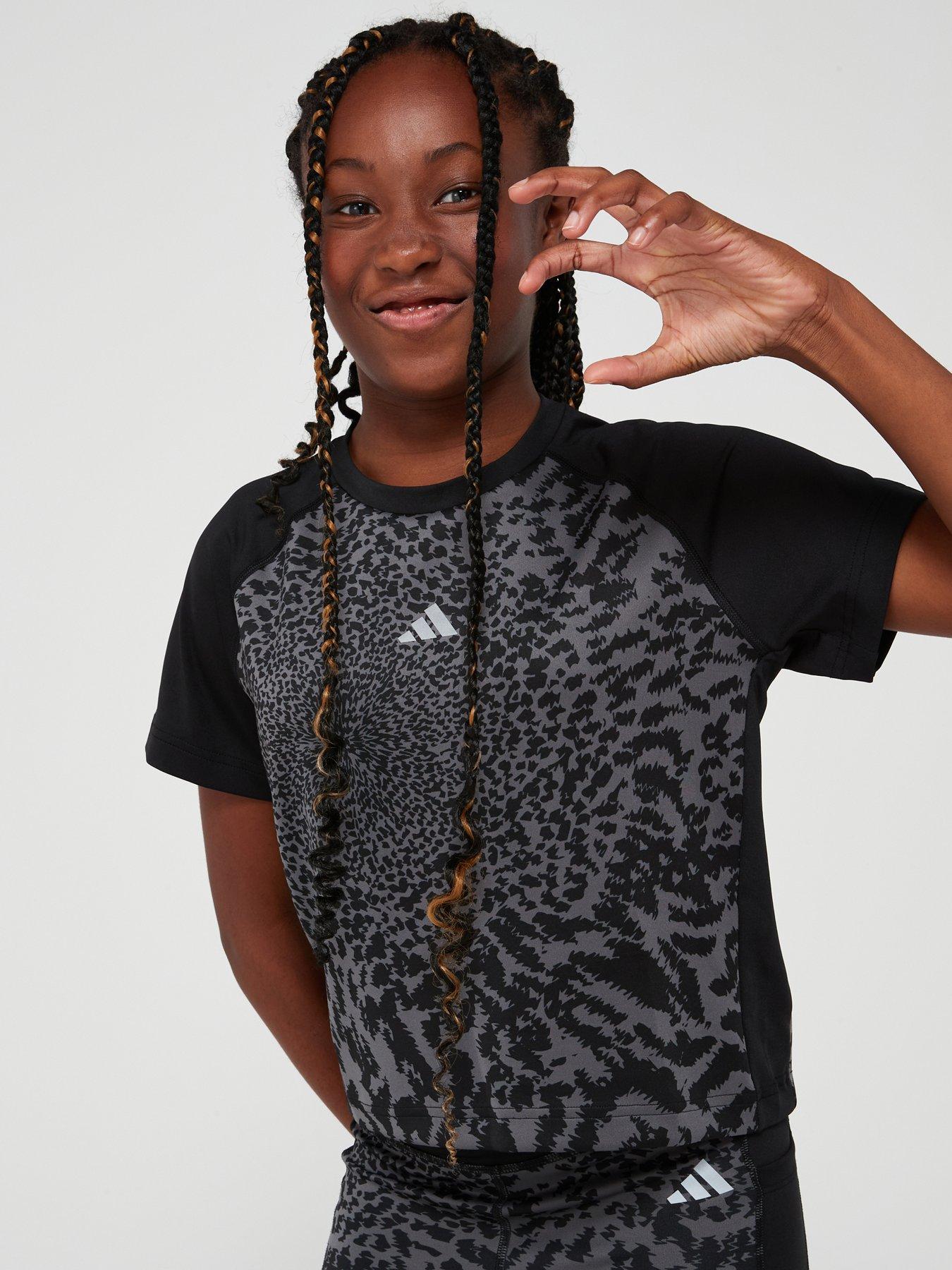 adidas-junior-girls-training-printed-t-shirt-multi