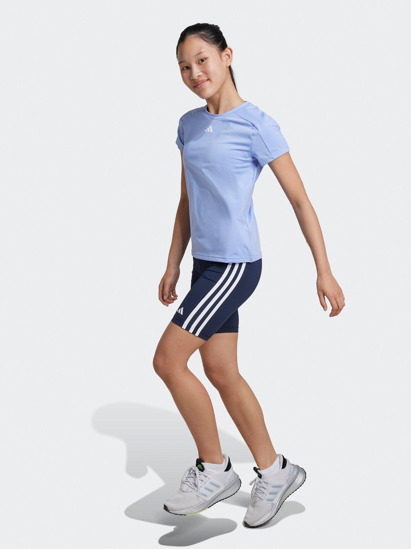 adidas-junior-girls-train-essentials-3-stripe-set-bluestillFront