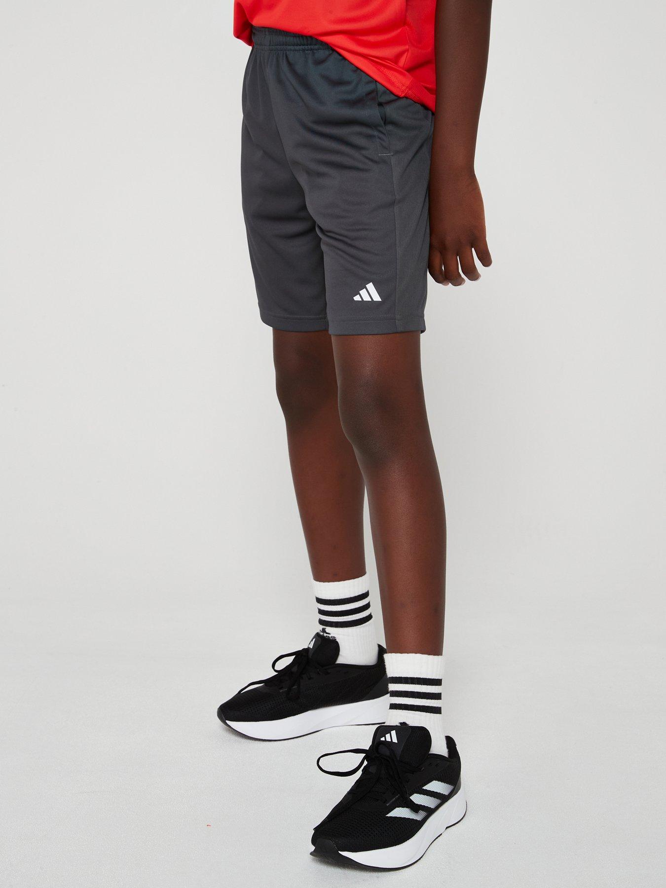 adidas-junior-boys-train-essentials-shorts-grey