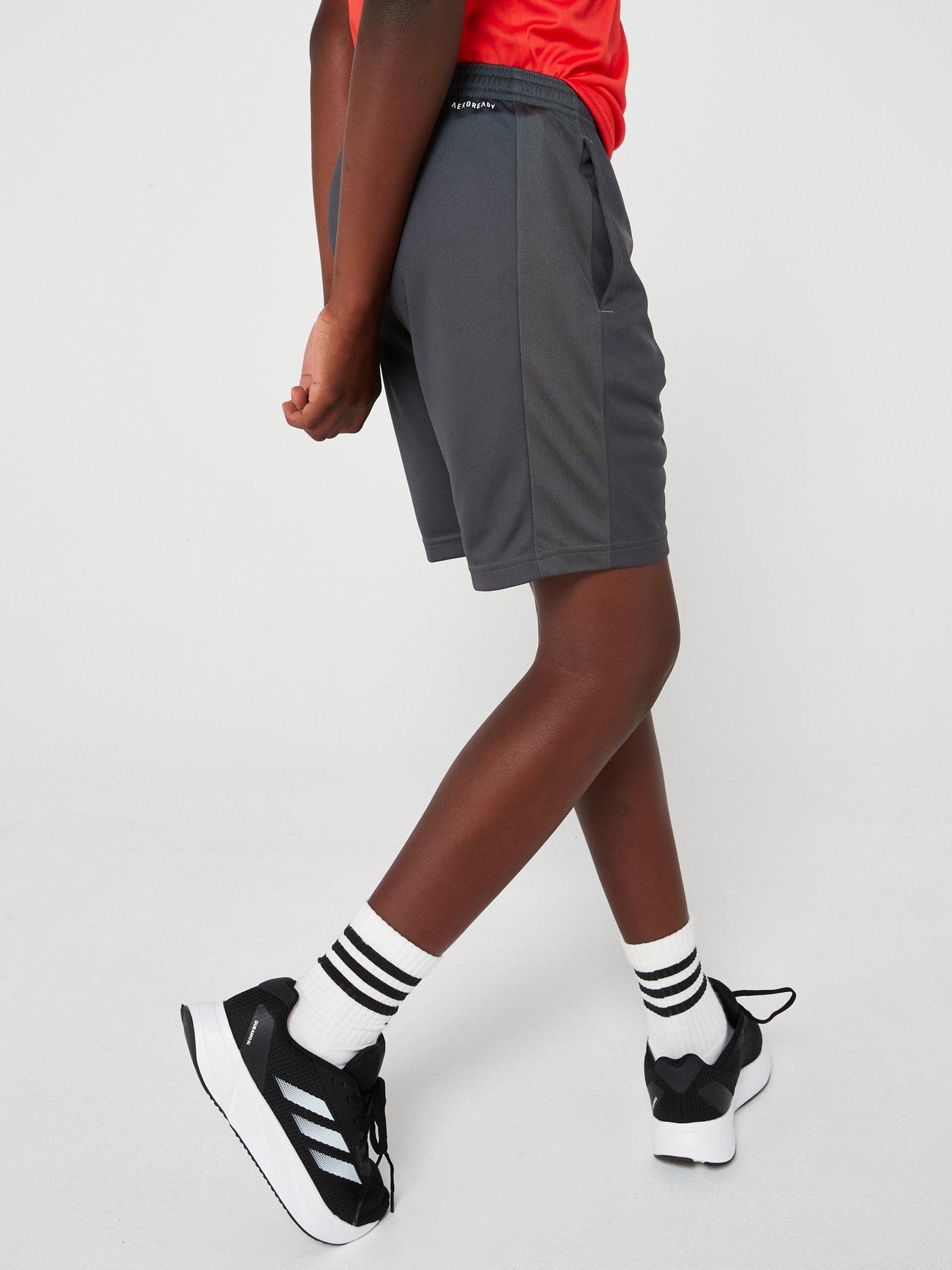 adidas-junior-boys-train-essentials-shorts-grey-sixstillFront