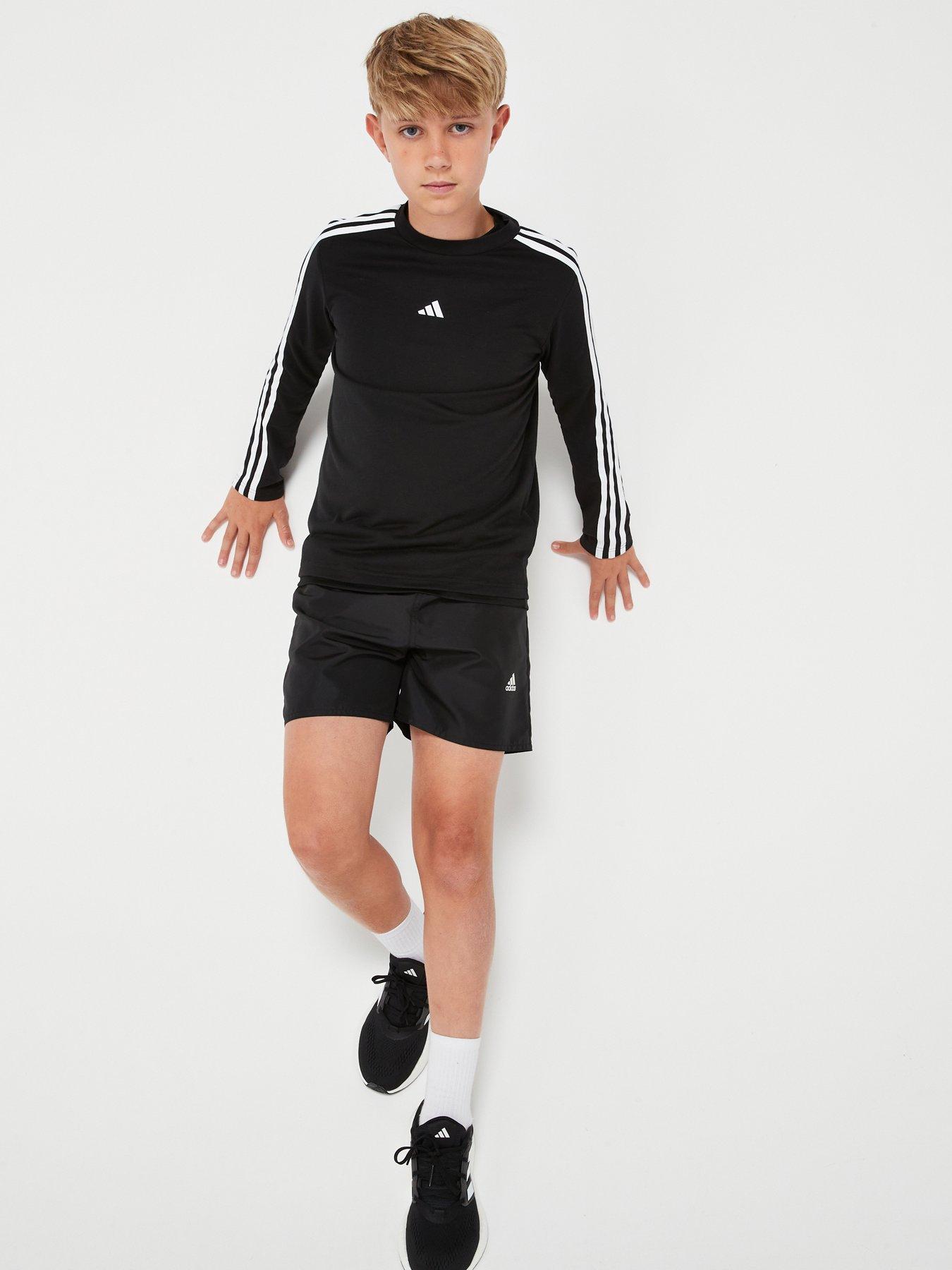 adidas-junior-boys-train-essentials-3-stripe-long-sleeve-top-blackwhite