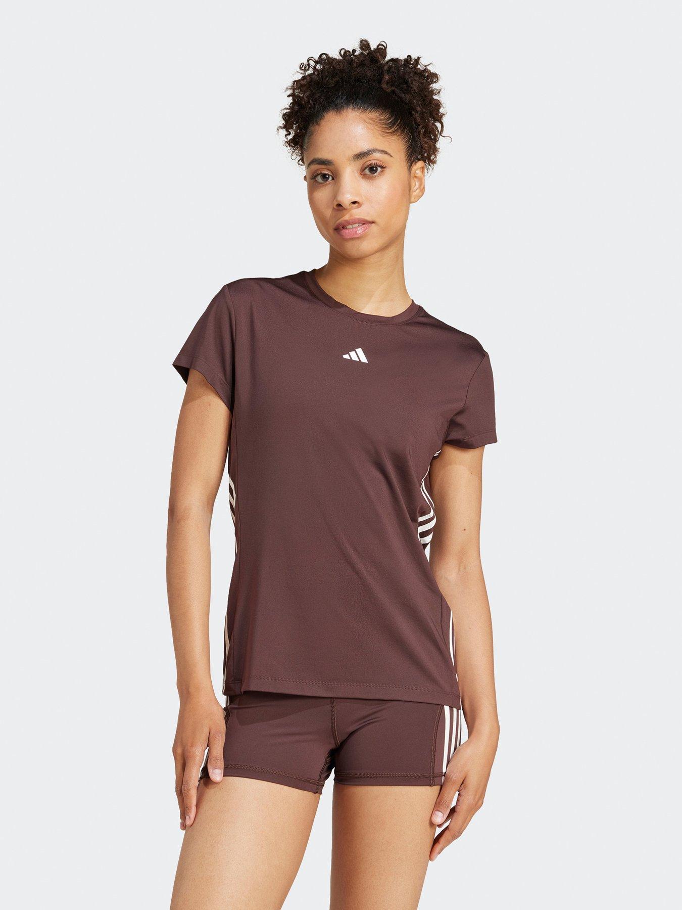 adidas-womens-training-hyperglam-t-shirt-brown