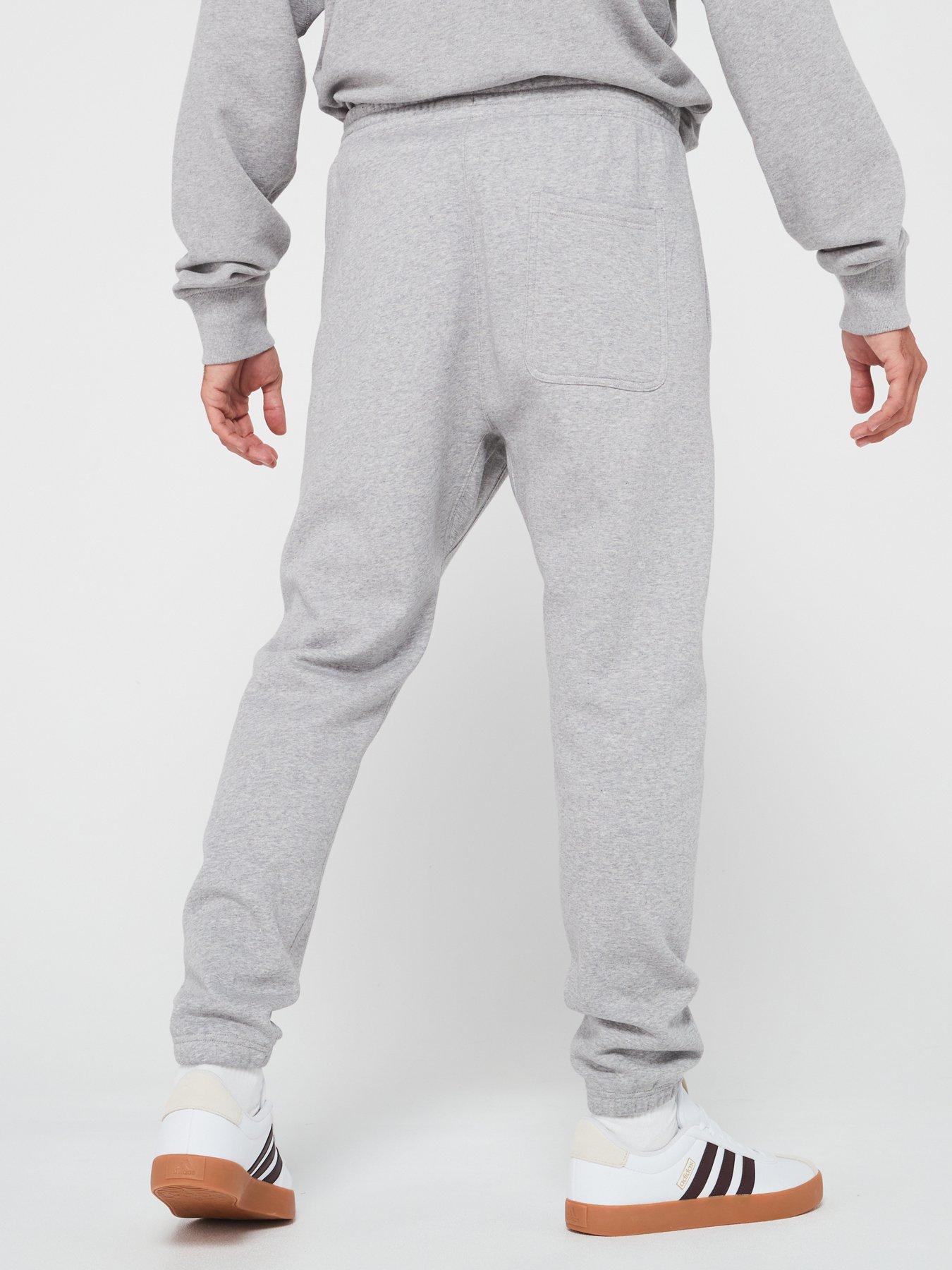 adidas-sportswear-mens-all-season-fleece-cuff-pant-greystillFront