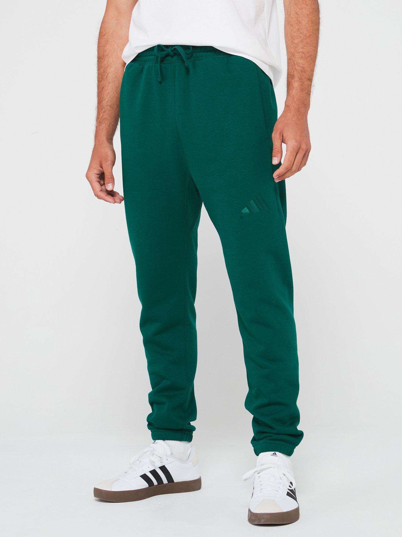 adidas-sportswear-mens-all-season-fleece-cuff-pant-green