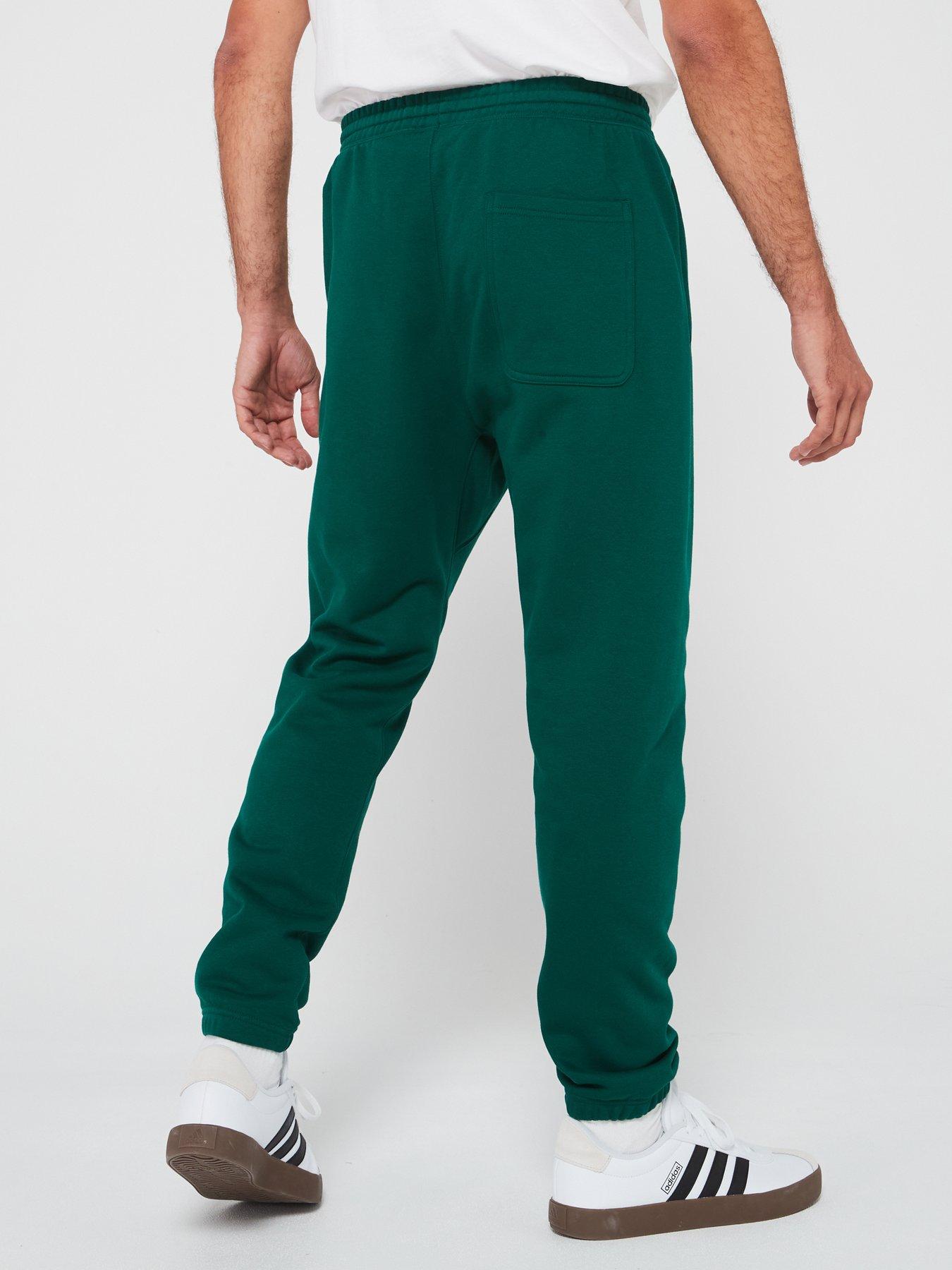 adidas-sportswear-mens-all-season-fleece-cuff-pant-greenstillFront