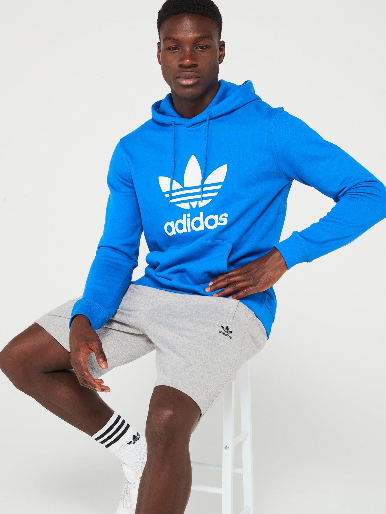 adidas-originals-mens-trefoil-hoodie-blueoutfit