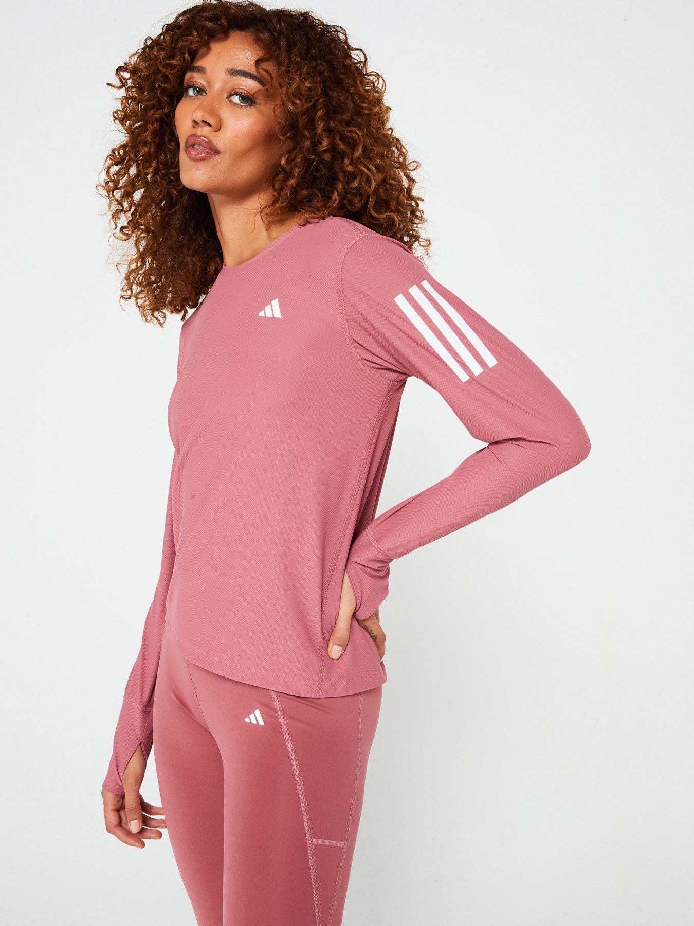 Image of adidas Womens Running Own The Run Long Sleeve T-Shirt - Pink