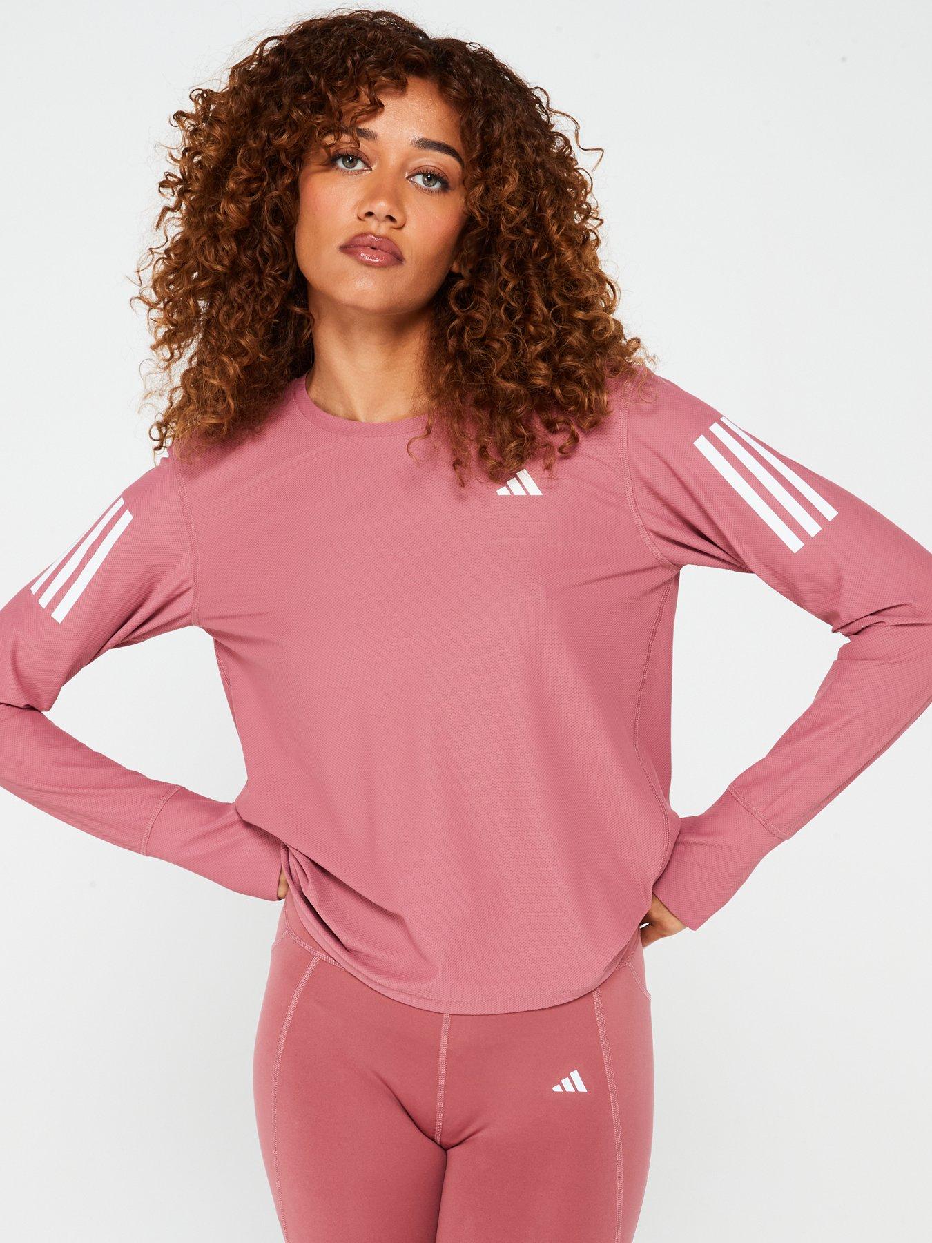 adidas-womens-running-own-the-run-long-sleeve-t-shirt-pinkoutfit