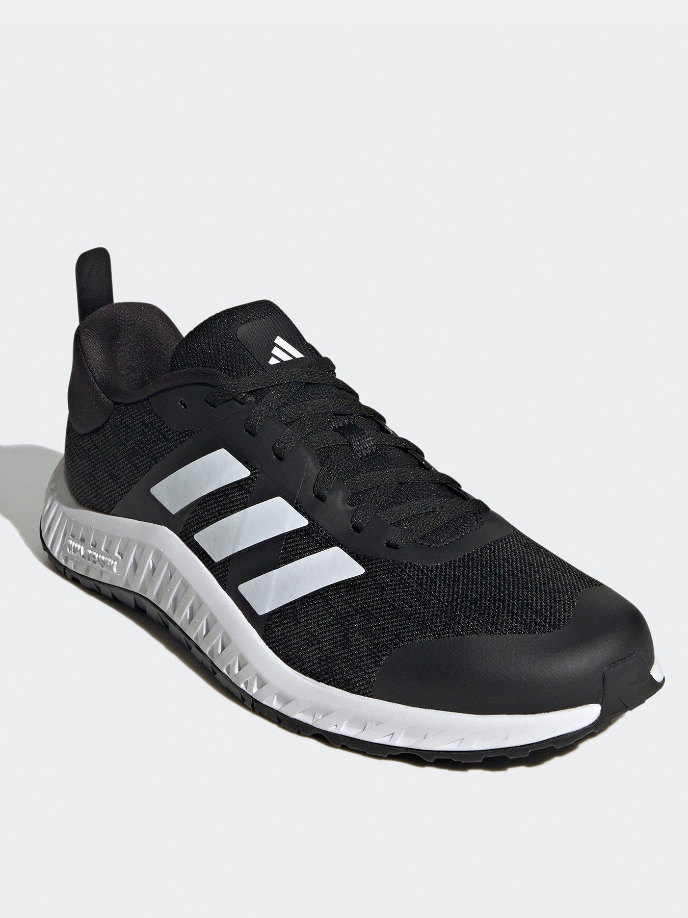 adidas-mens-training-everyset-trainers-blackwhitestillFront