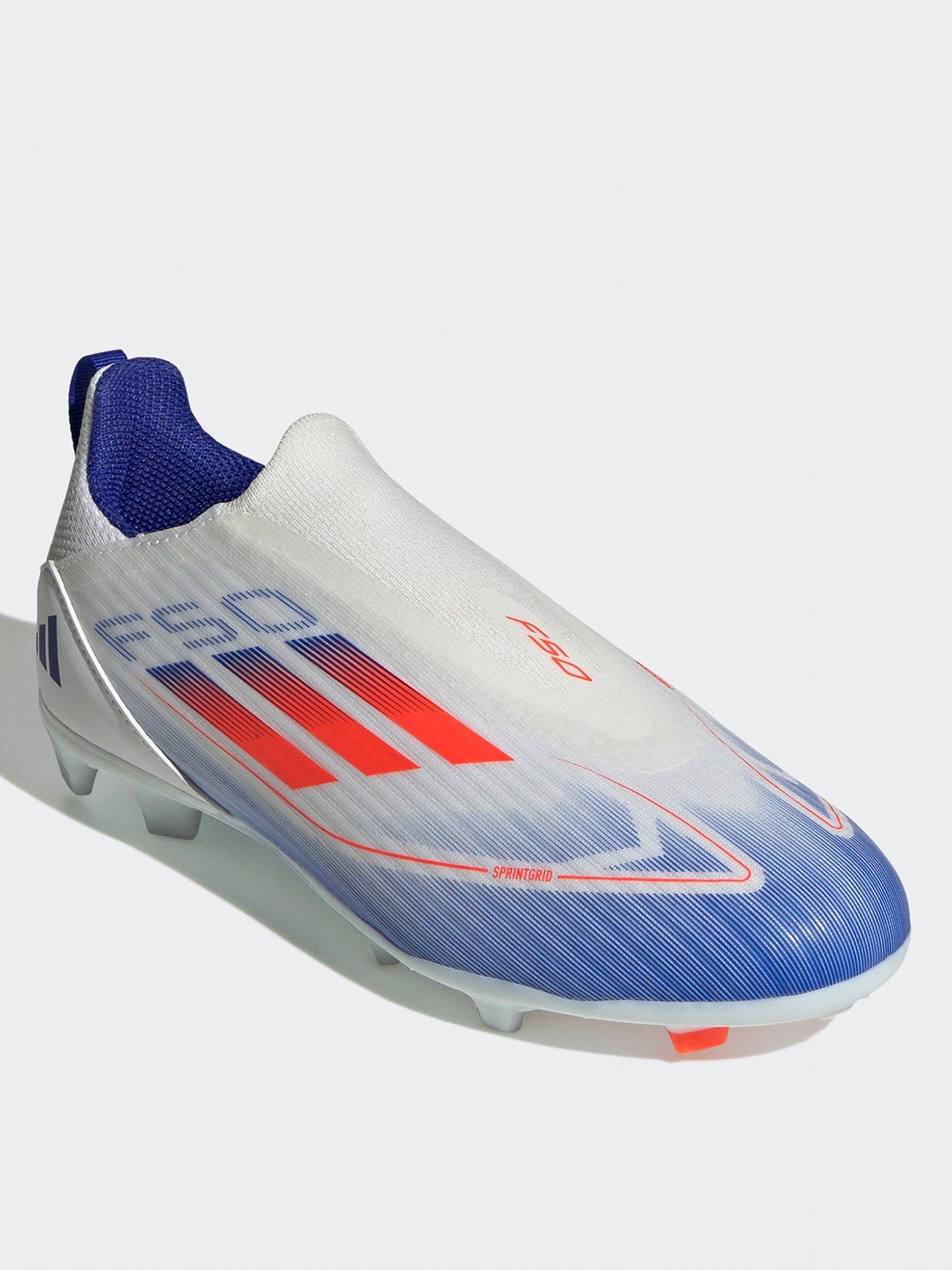 adidas-junior-f50-league-laceless-firm-ground-football-boot--whitestillFront