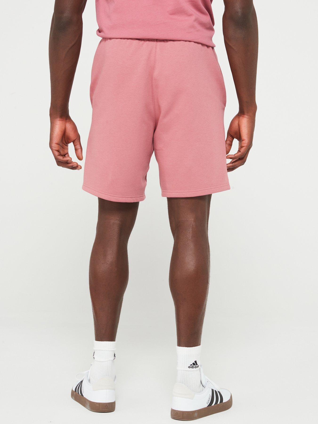 adidas-sportswear-mens-all-season-fleece-short-pinkstillFront