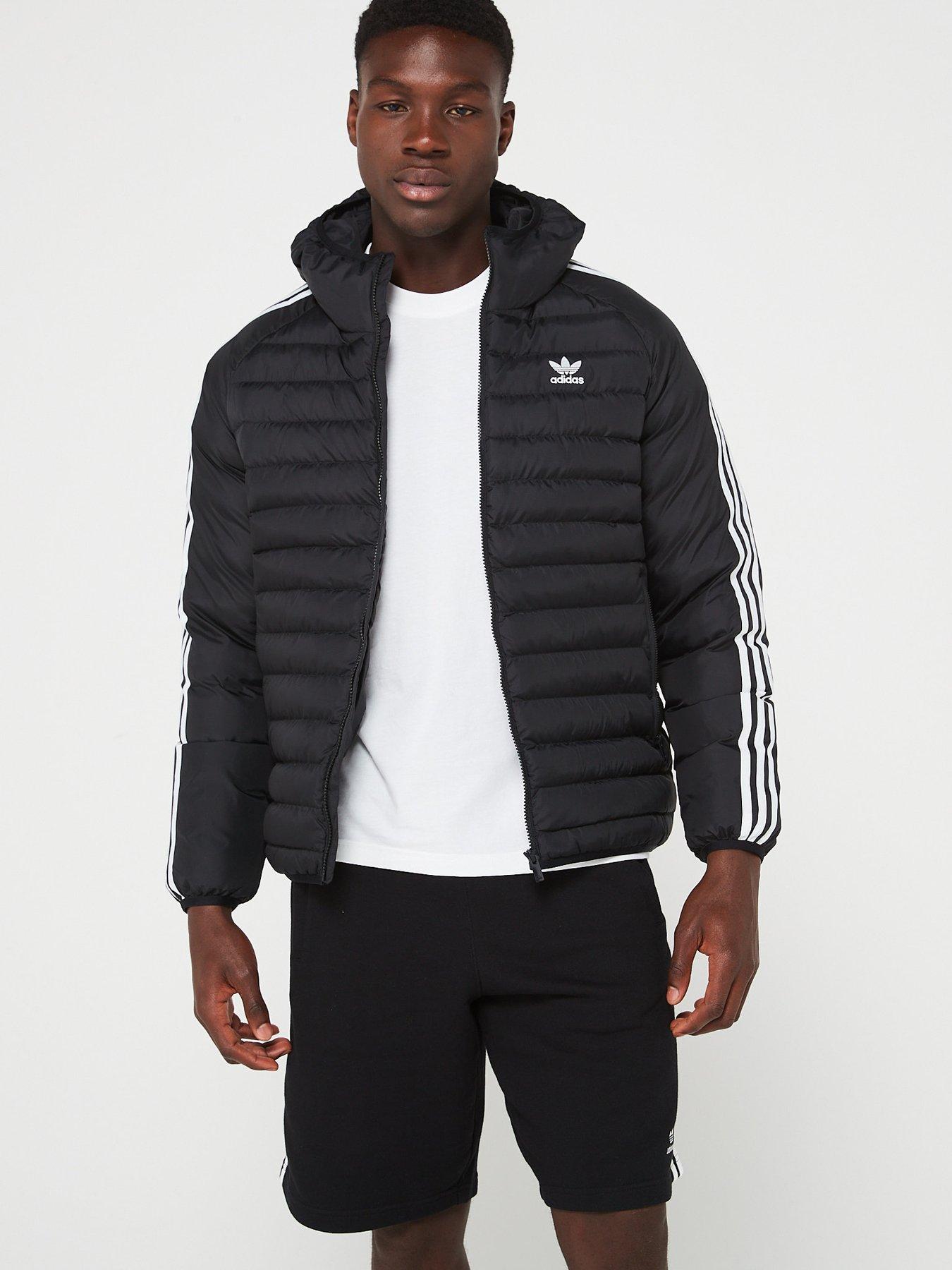 adidas-originals-mens-padded-hooded-jacket-blackwhtie